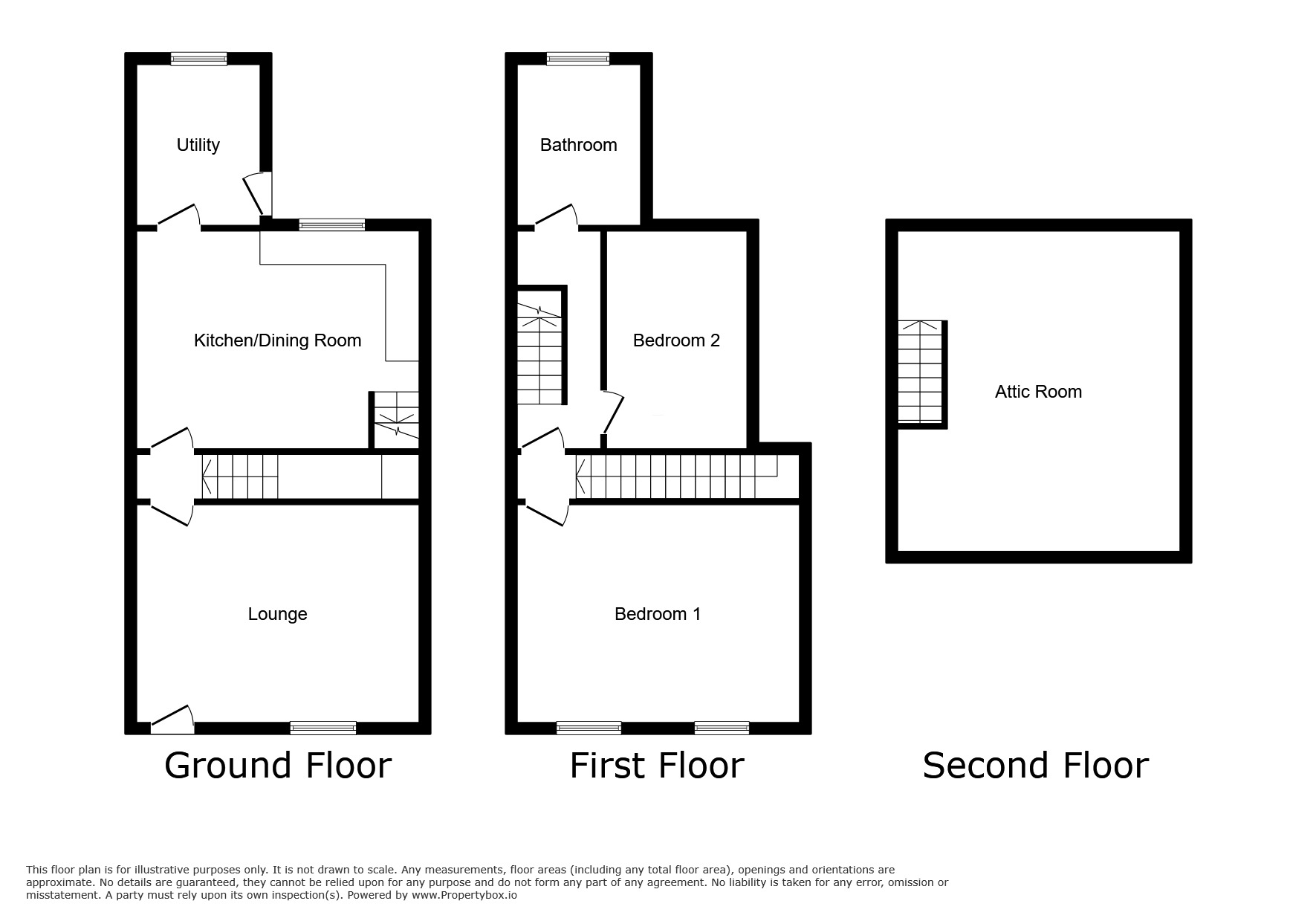 Floorplan of 3 bedroom Mid Terrace House to rent, Tapton Bank, Sheffield, South Yorkshire, S10
