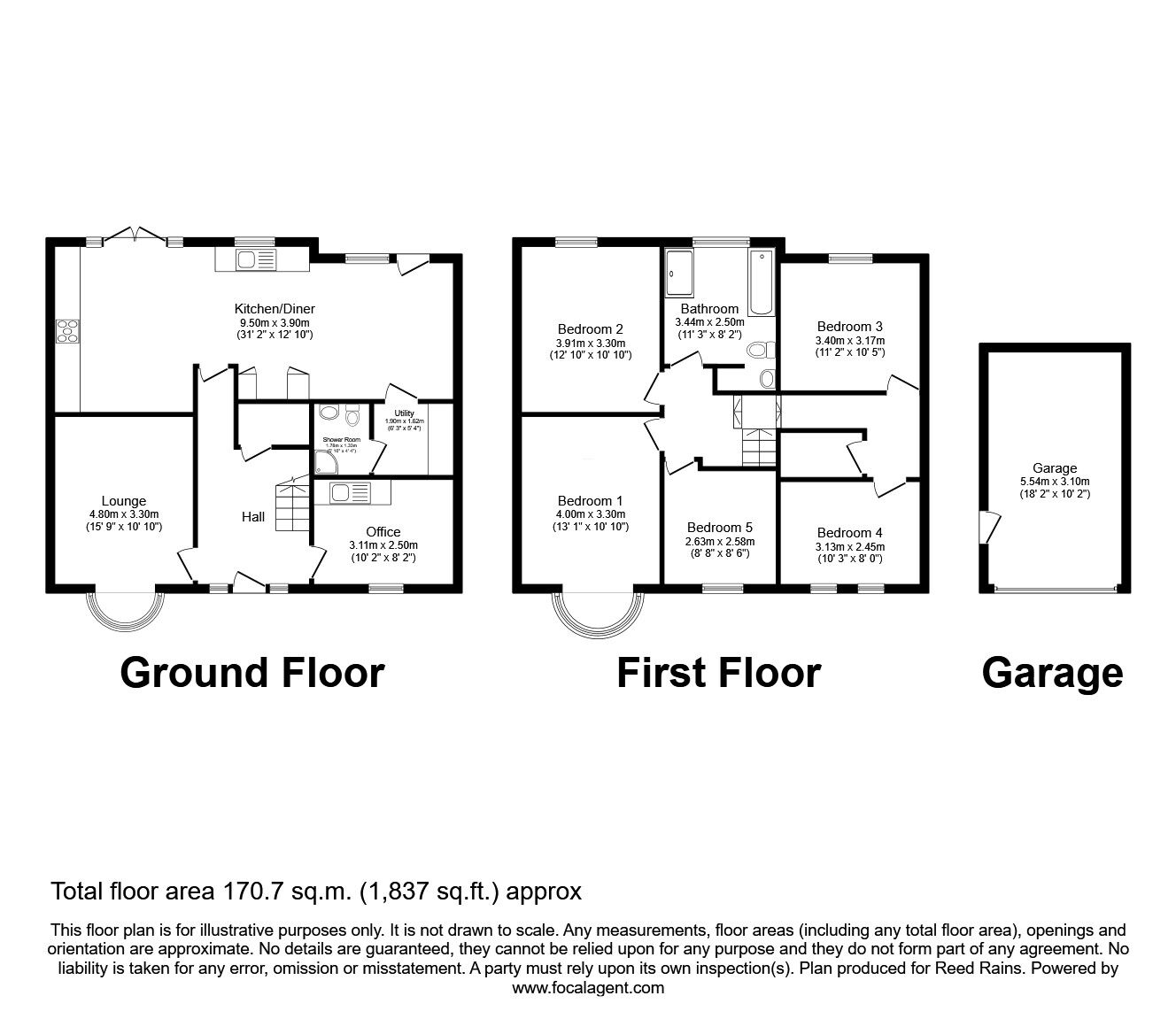 Floorplan of 5 bedroom Detached House for sale, Wadsley Park Crescent, Sheffield, South Yorkshire, S6