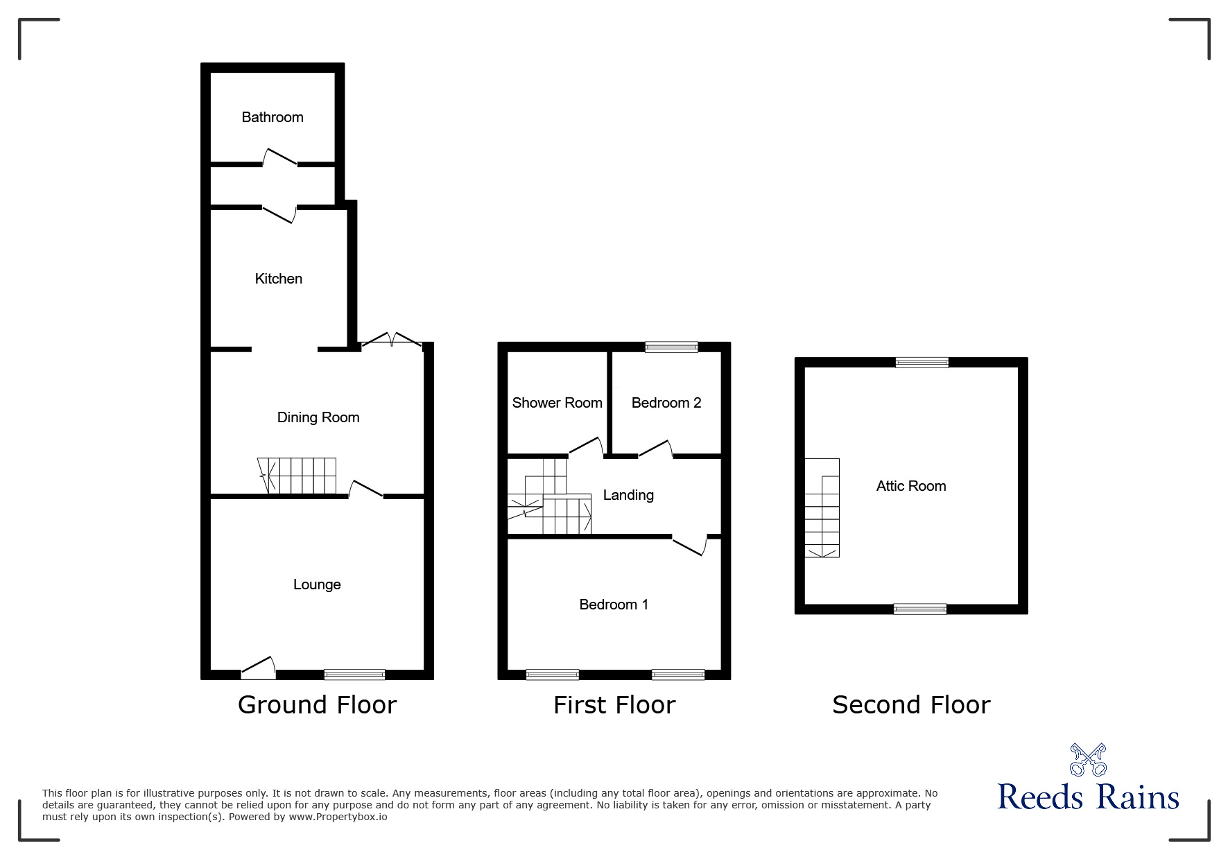 Floorplan of 3 bedroom Mid Terrace House to rent, Darwin Road, Sheffield, South Yorkshire, S6