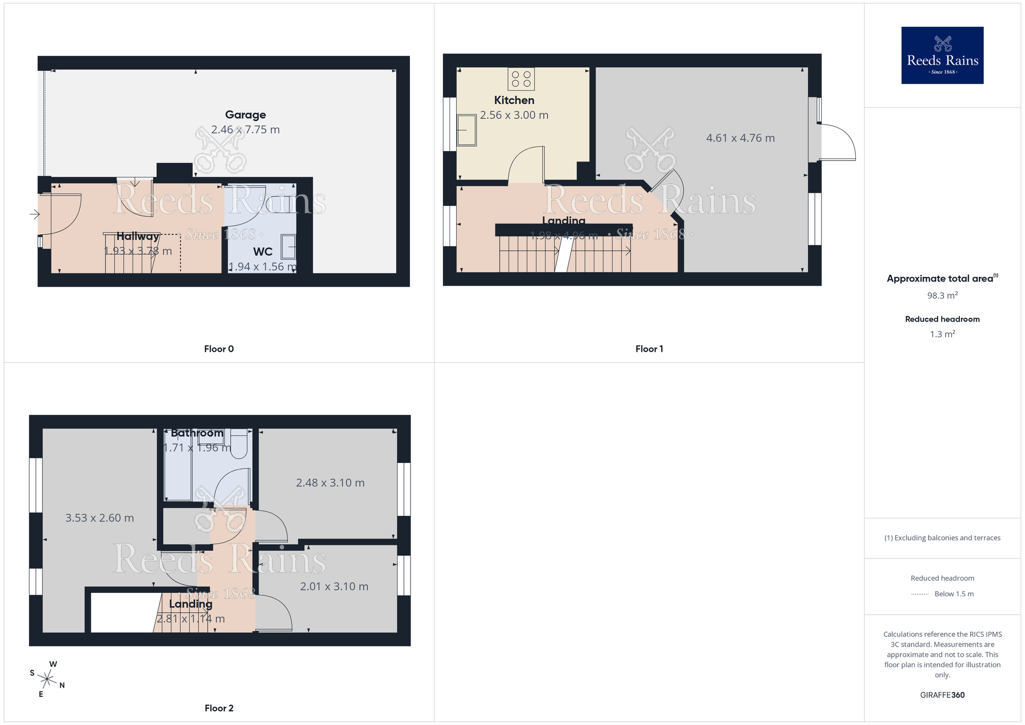 Floorplan of 3 bedroom Mid Terrace House to rent, Ridge View Drive, Sheffield, South Yorkshire, S9