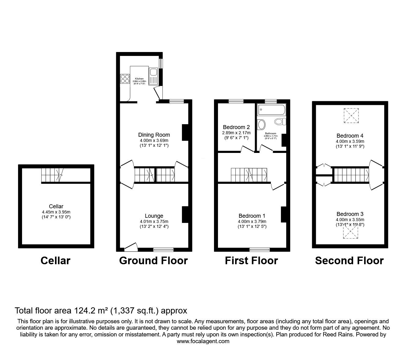 Floorplan of 4 bedroom End Terrace House for sale, Langsett Road, Sheffield, South Yorkshire, S6