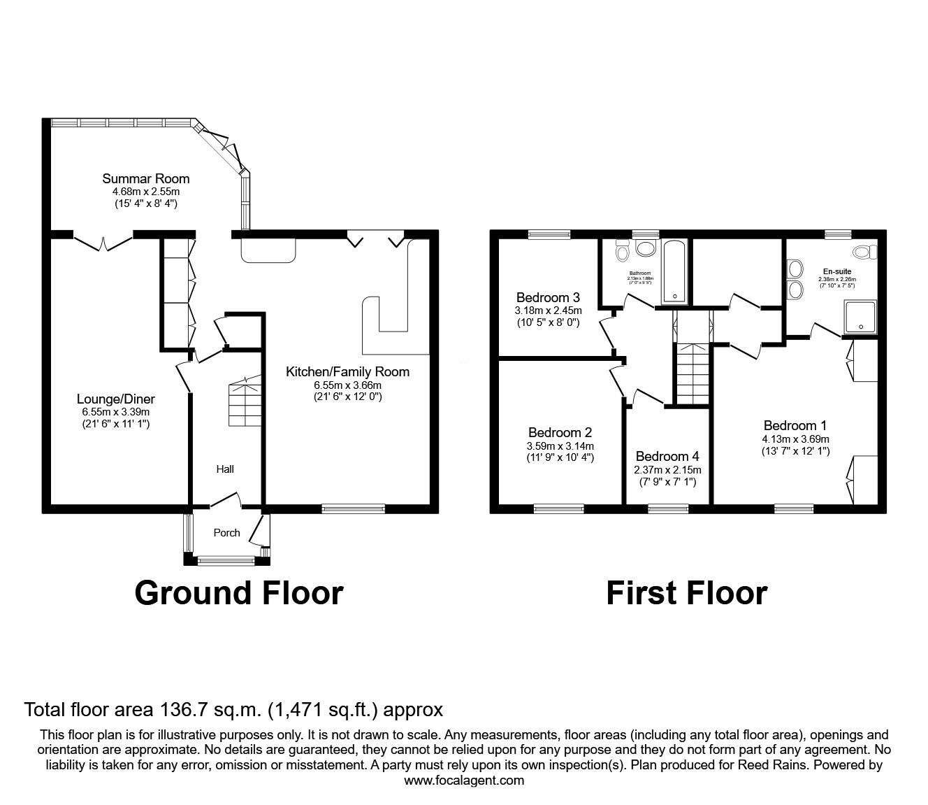 Floorplan of 4 bedroom Semi Detached House for sale, Binsted Grove, Sheffield, South Yorkshire, S5