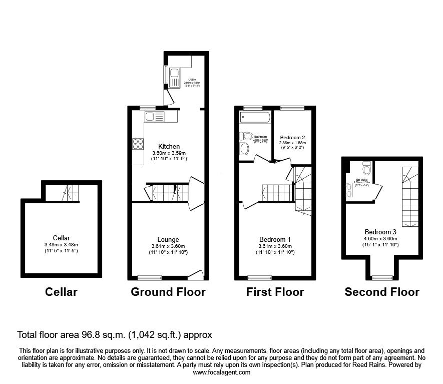 Floorplan of 3 bedroom Mid Terrace House for sale, Stannington View Road, Sheffield, South Yorkshire, S10
