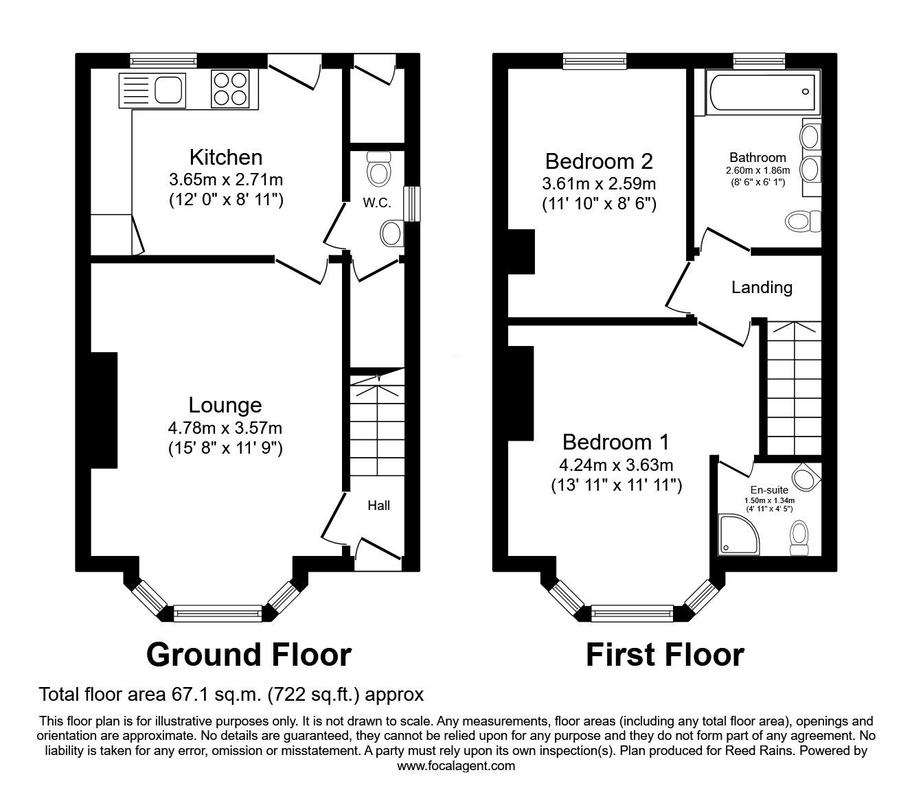 Floorplan of 2 bedroom Semi Detached House for sale, Rural Lane, Sheffield, South Yorkshire, S6