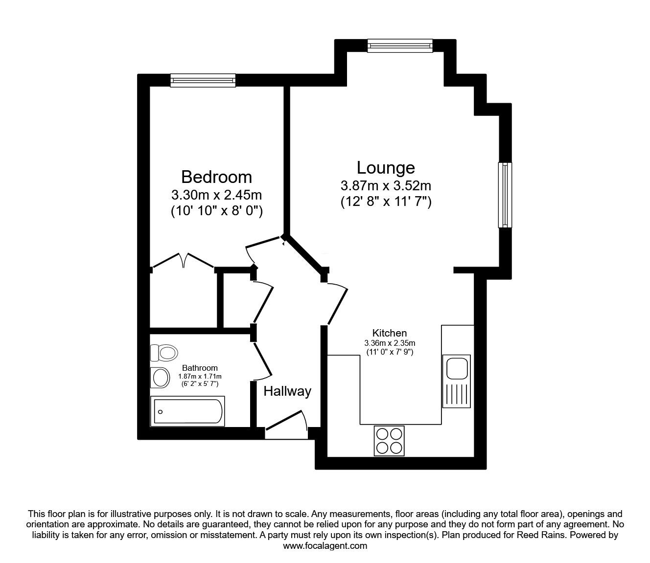 Floorplan of 1 bedroom  Flat for sale, Eastwood, Sheffield, South Yorkshire, S6