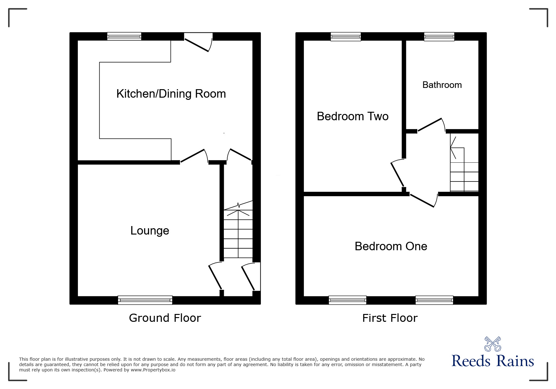 Floorplan of 2 bedroom End Terrace House to rent, Fishponds Road West, Sheffield, South Yorkshire, S13