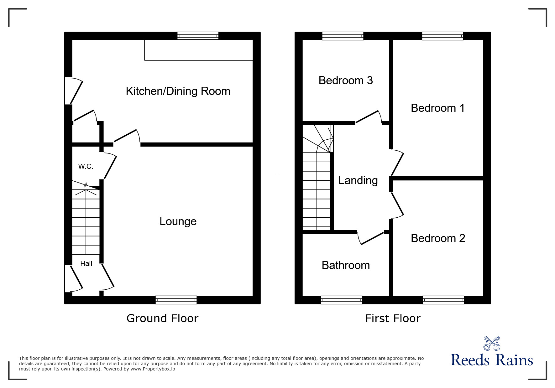 Floorplan of 3 bedroom End Terrace House to rent, North Hill Road, Sheffield, South Yorkshire, S5