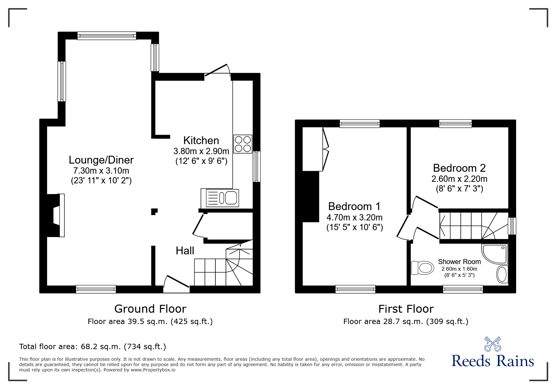 Floorplan of 2 bedroom Semi Detached House to rent, Shirehall Road, Sheffield, South Yorkshire, S5