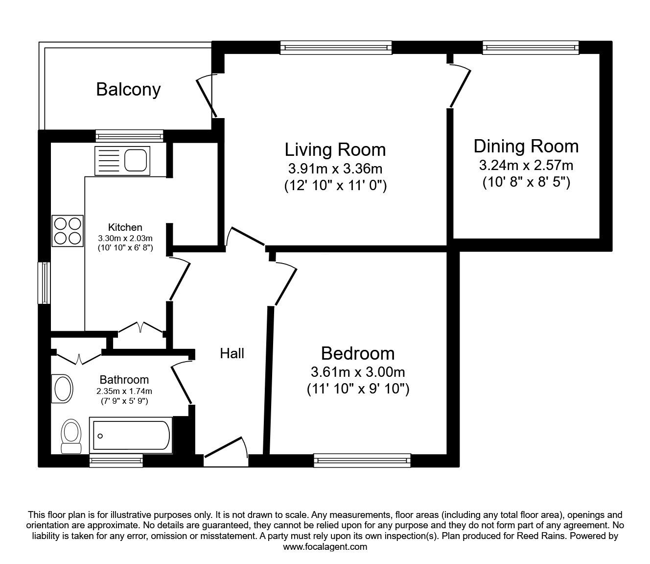 Floorplan of 2 bedroom  Flat for sale, Bradfield Road, Sheffield, South Yorkshire, S6