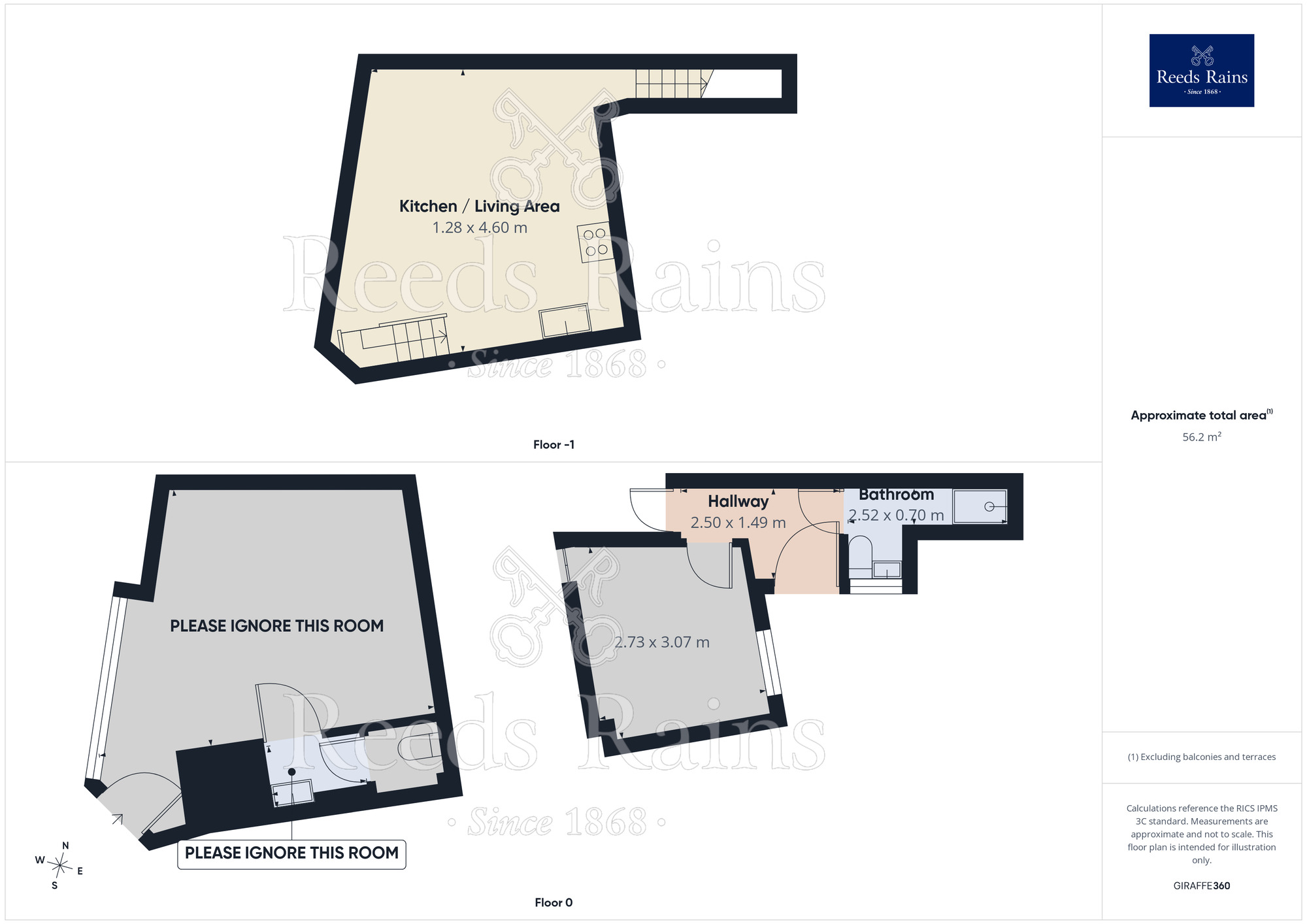 Floorplan of 1 bedroom Flat to rent, Bickerton Road, Sheffield, South Yorkshire, S6