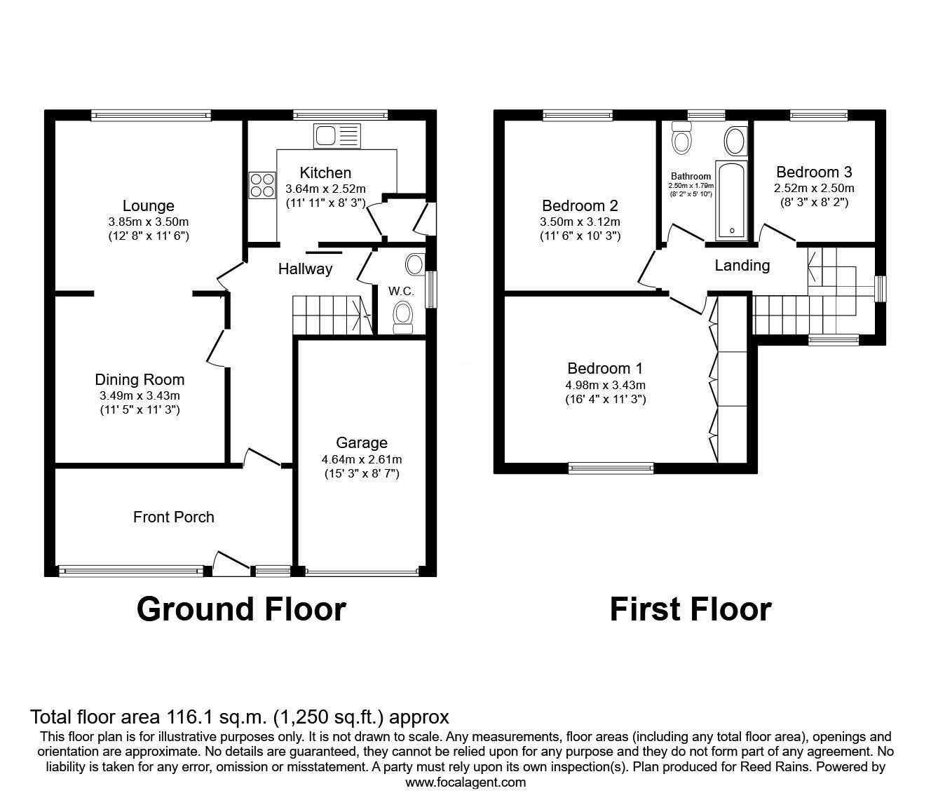 Floorplan of 3 bedroom Detached House for sale, Oldfield Road, Stannington, South Yorkshire, S6