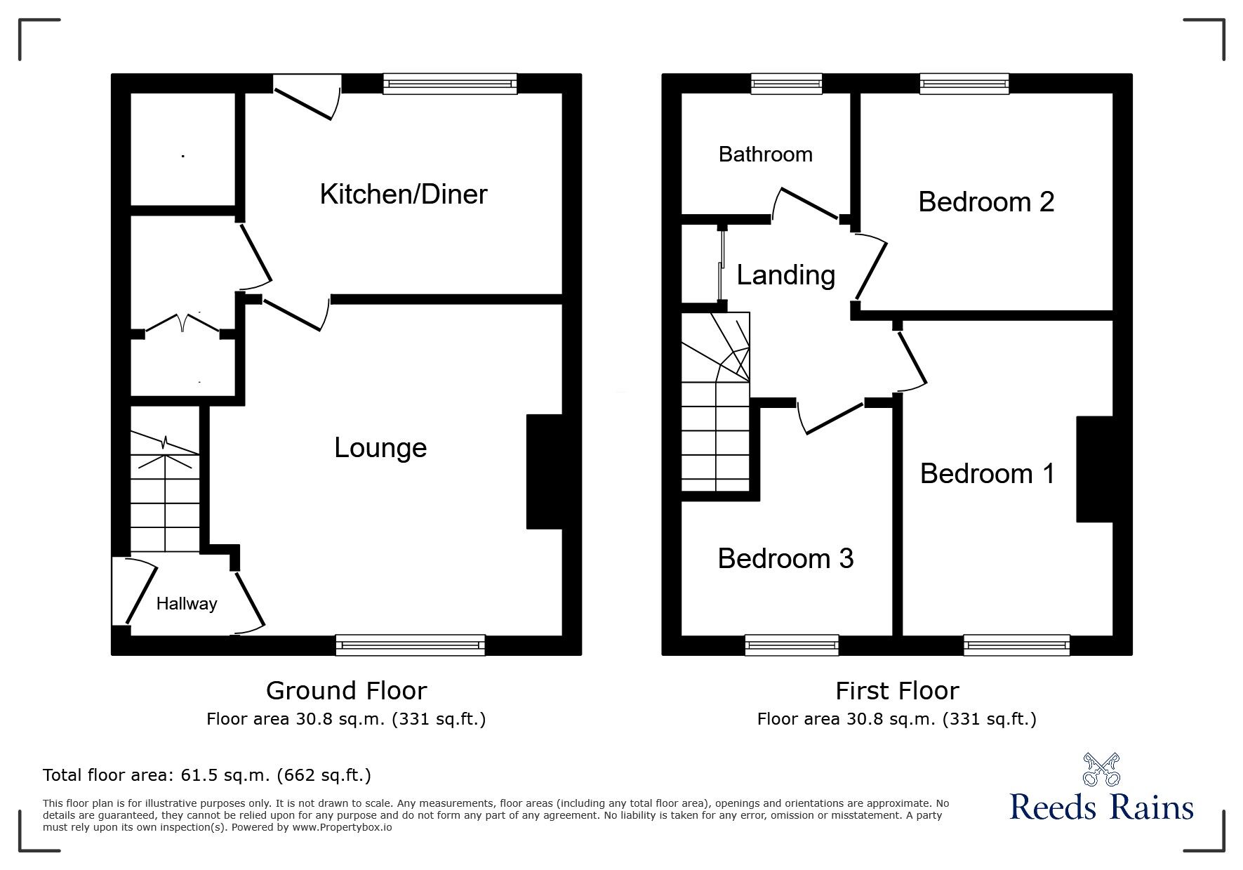 Floorplan of 3 bedroom Mid Terrace House to rent, City Road, Sheffield, South Yorkshire, S2