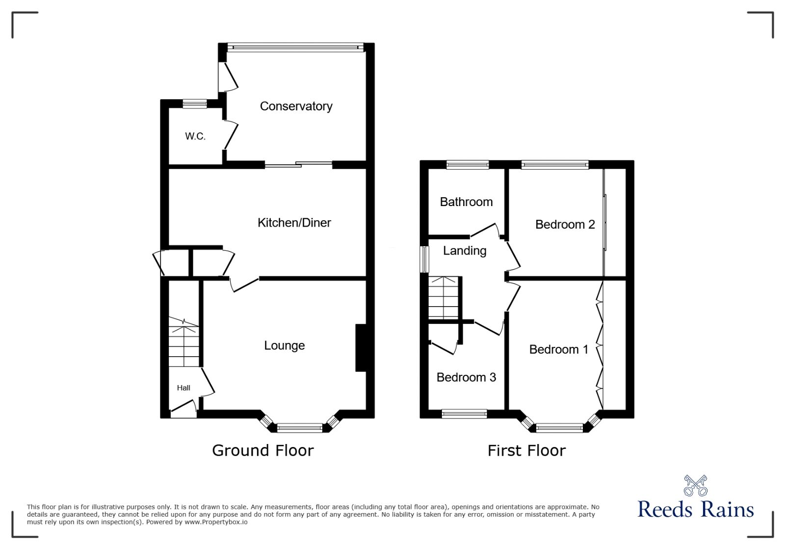 Floorplan of 3 bedroom Semi Detached House to rent, Richmond Place, Sheffield, South Yorkshire, S13