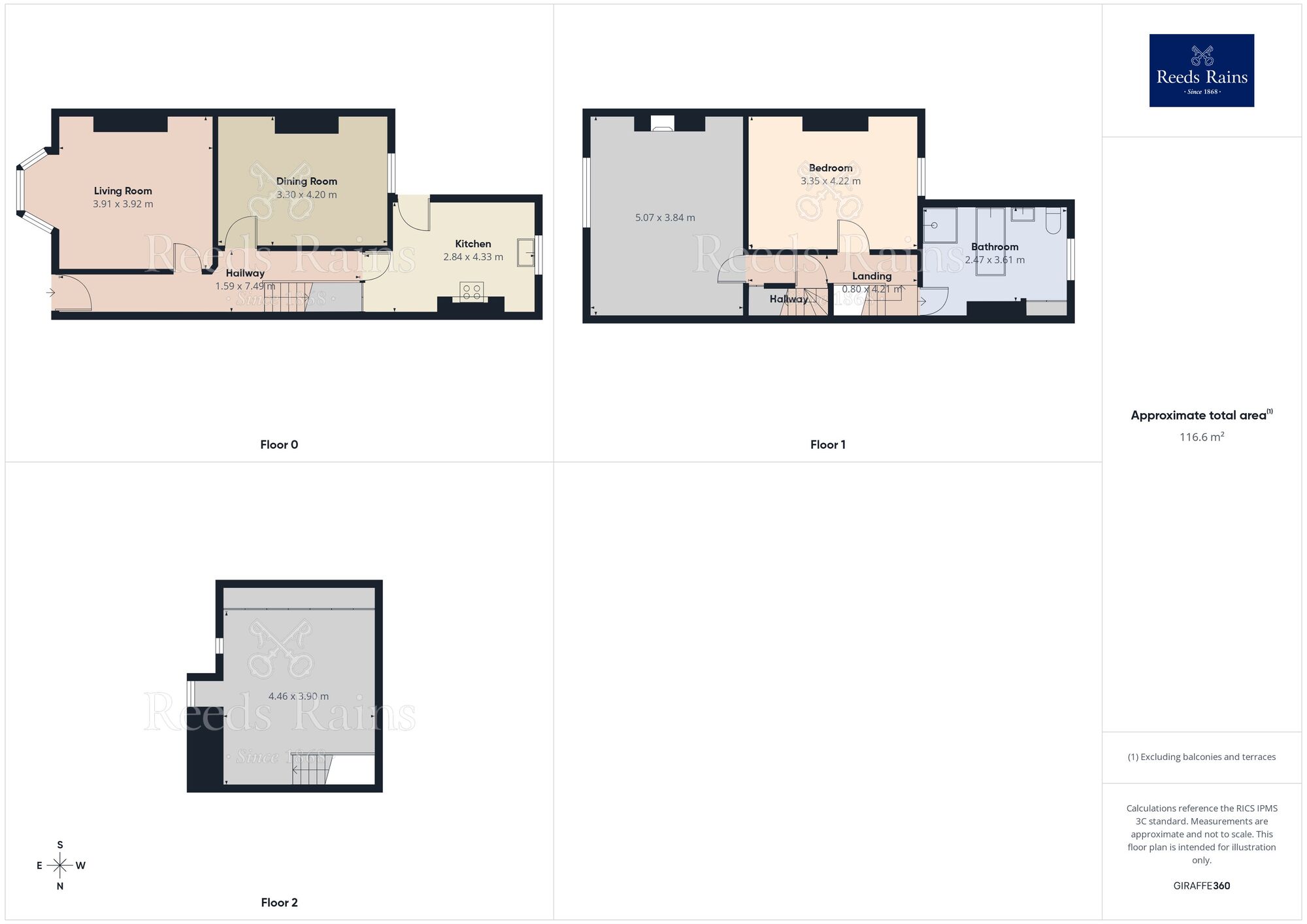 Floorplan of 3 bedroom Mid Terrace House for sale, Firshill Road, Sheffield, South Yorkshire, S4