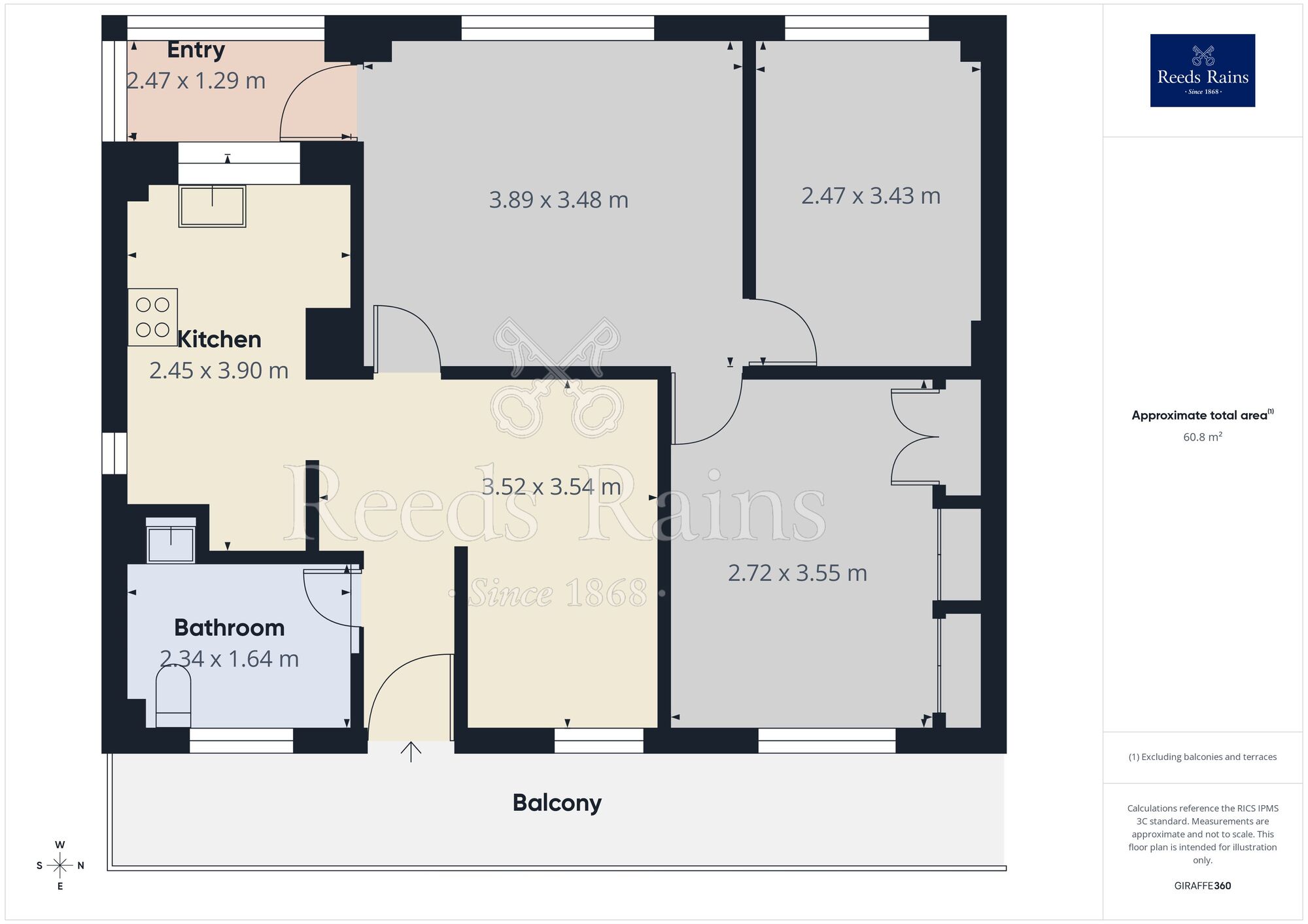 Floorplan of 2 bedroom Flat for sale, Bradfield Road, Sheffield, South Yorkshire, S6