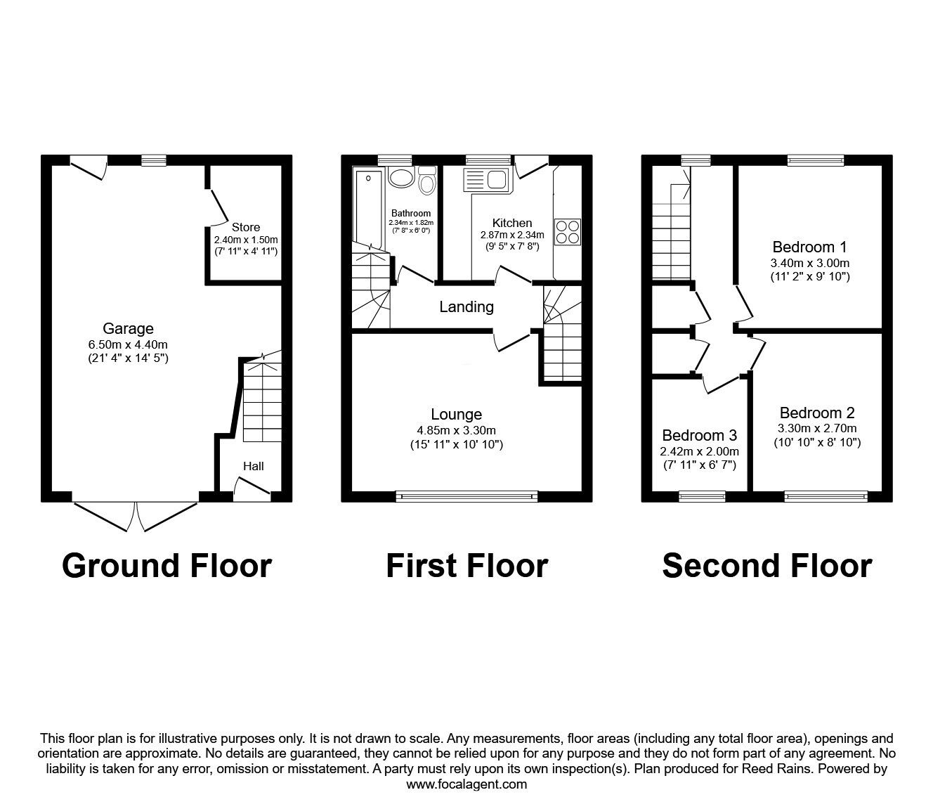 Floorplan of 3 bedroom Mid Terrace House for sale, Standon Crescent, Sheffield, South Yorkshire, S9