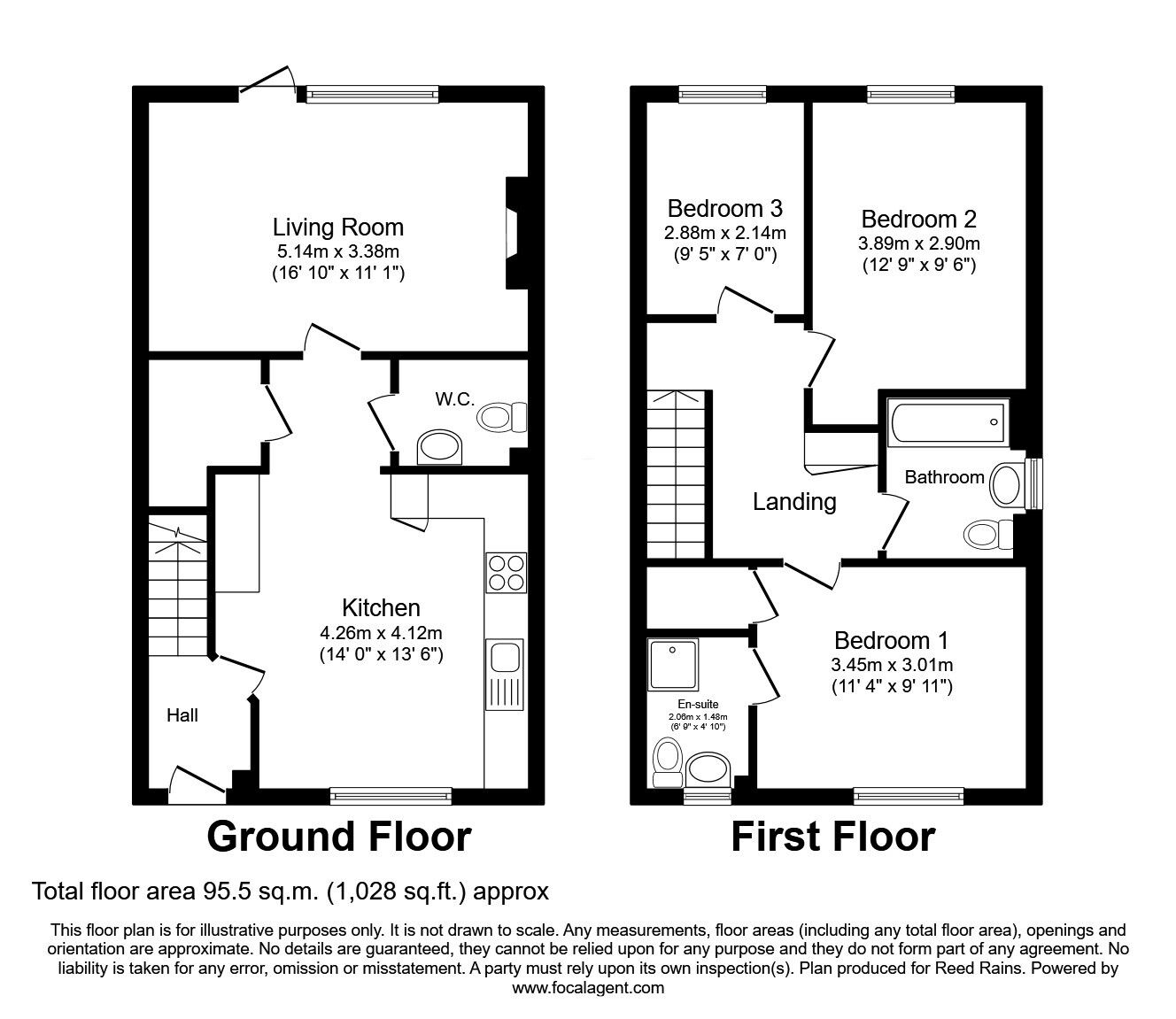Floorplan of 3 bedroom Semi Detached House for sale, Adrian Crescent, Sheffield, South Yorkshire, S5