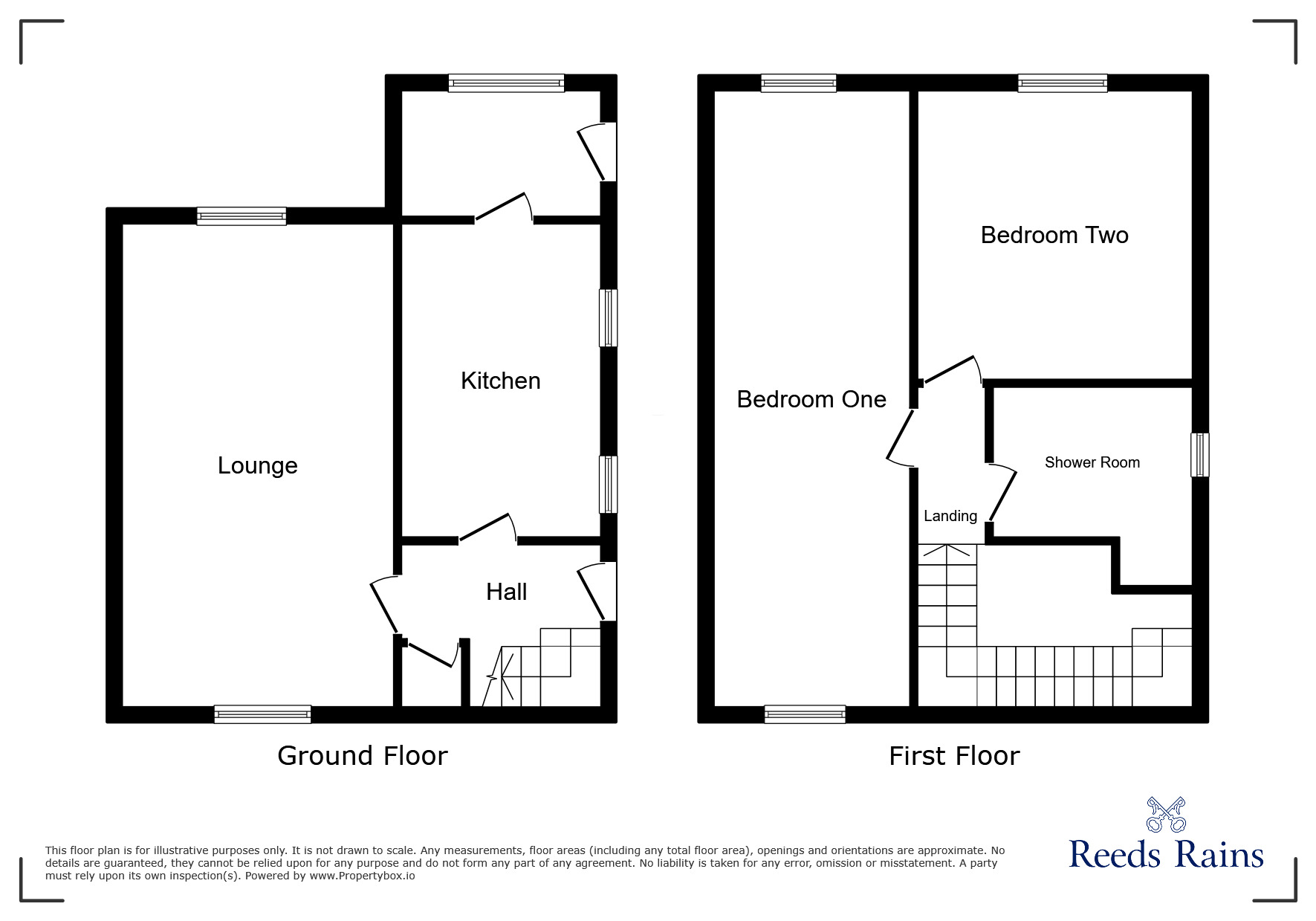 Floorplan of 2 bedroom Semi Detached House to rent, Doe Royd Crescent, Sheffield, South Yorkshire, S5