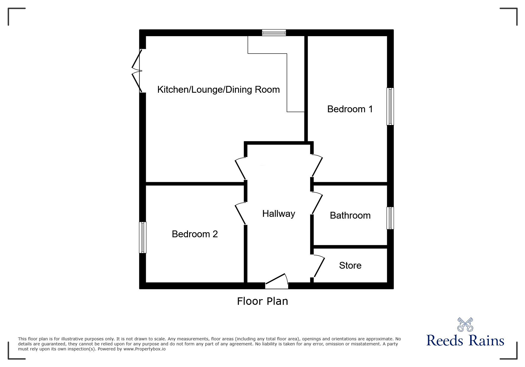 Floorplan of 2 bedroom  Flat to rent, Cuthbert Bank Road, Sheffield, South Yorkshire, S6