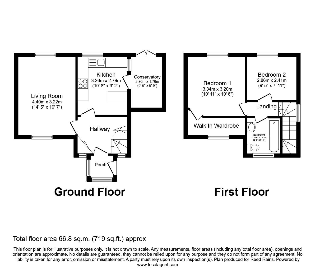 Floorplan of 2 bedroom Semi Detached House for sale, Pollard Road, Sheffield, South Yorkshire, S5