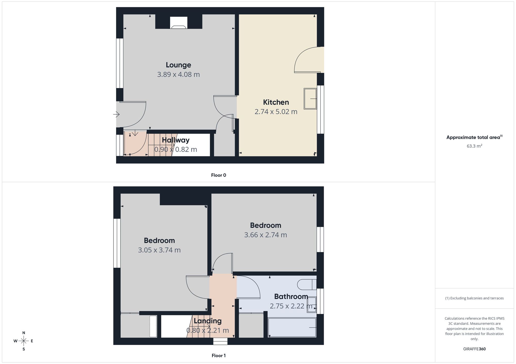 Floorplan of 2 bedroom Semi Detached House for sale, Cliff Road, Stannington, South Yorkshire, S6