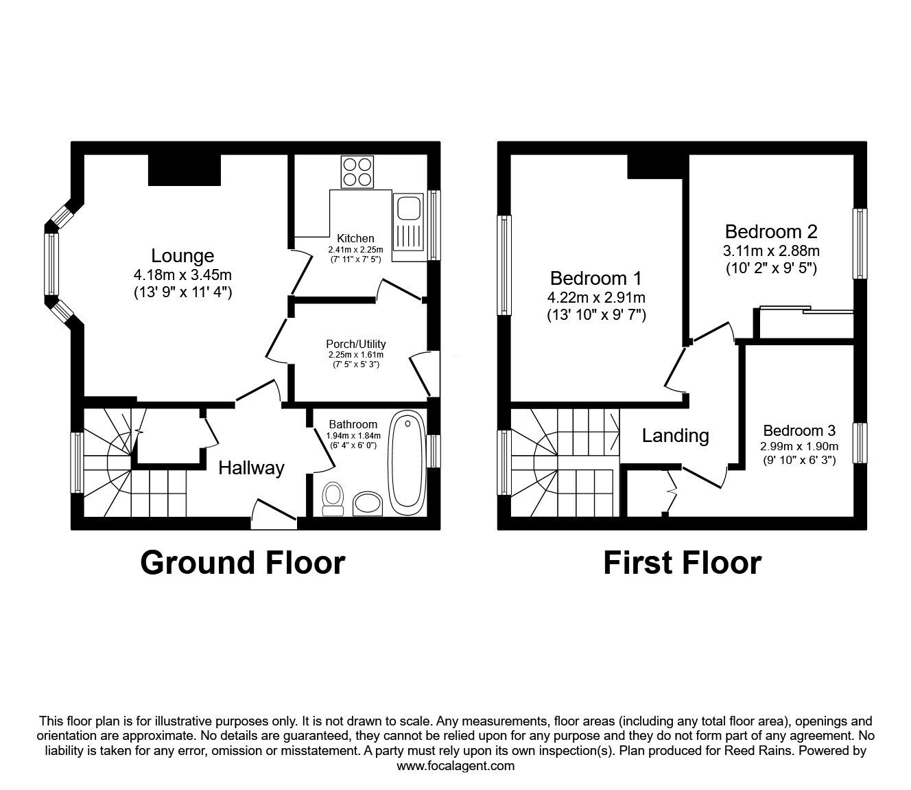 Floorplan of 3 bedroom Semi Detached House for sale, Lytton Crescent, Sheffield, South Yorkshire, S5