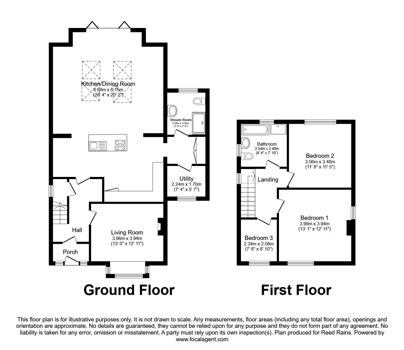 Floorplan of 3 bedroom Detached House for sale, Wheel Lane, Grenoside, South Yorkshire, S35