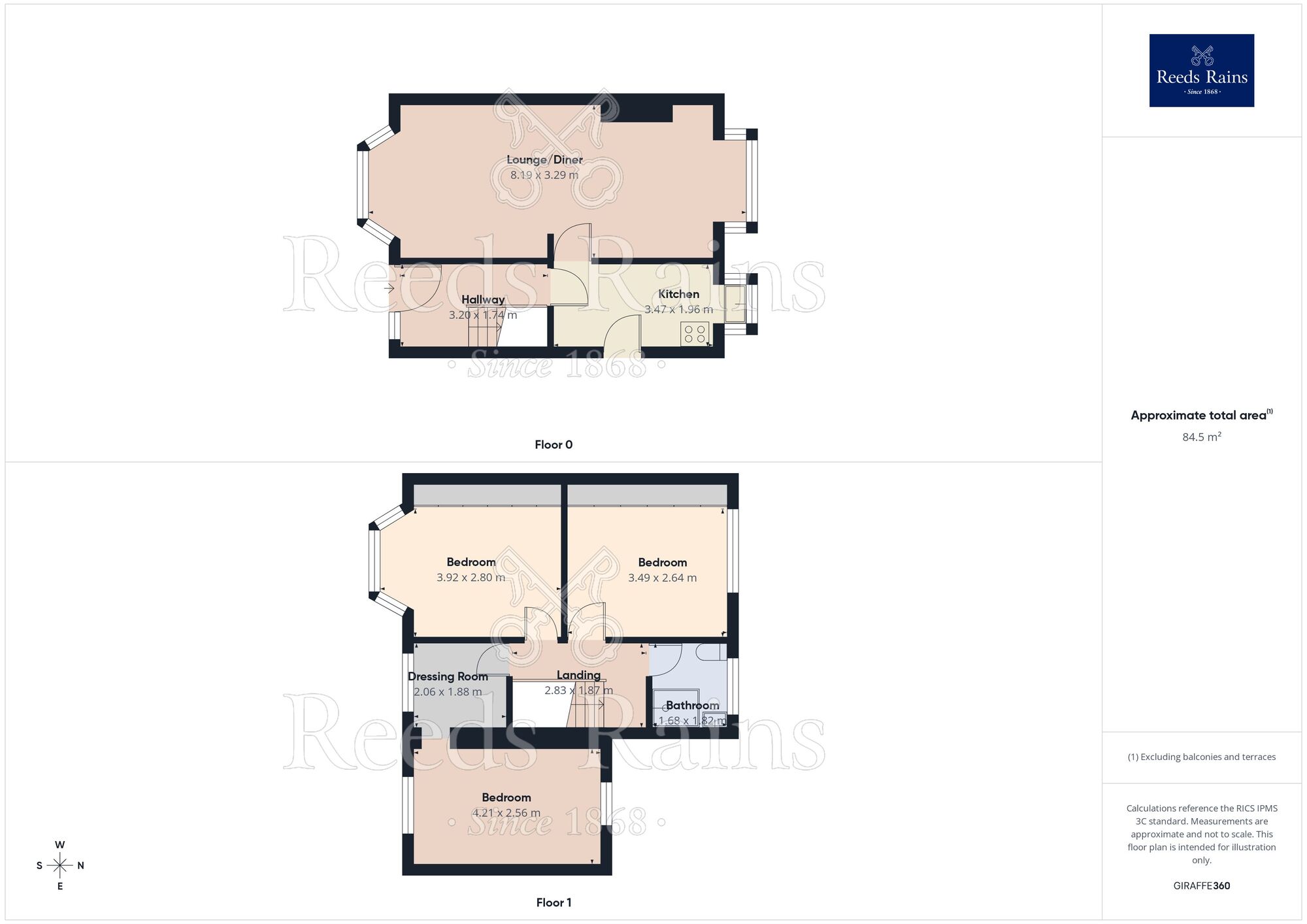 Floorplan of 3 bedroom Semi Detached House for sale, Hollins Lane, Sheffield, South Yorkshire, S6