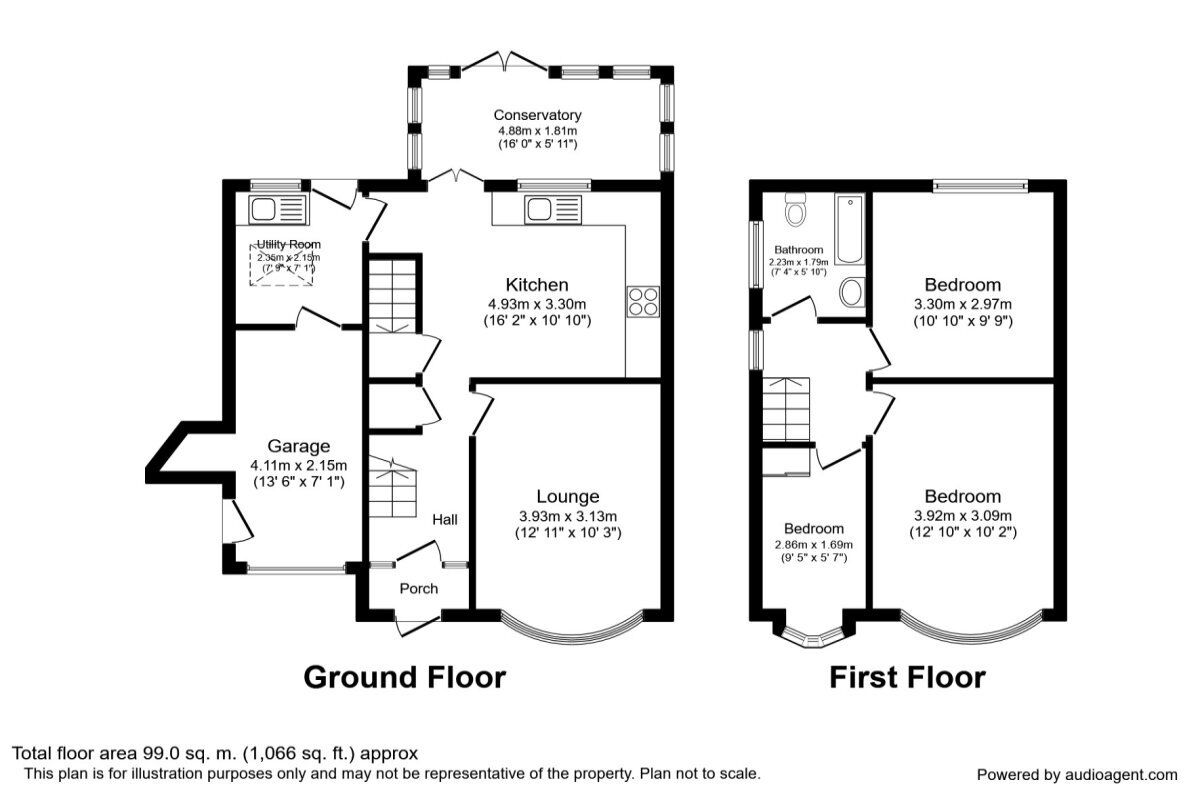 Floorplan of 3 bedroom Semi Detached House to rent, High Matlock Road, Stannington, South Yorkshire, S6