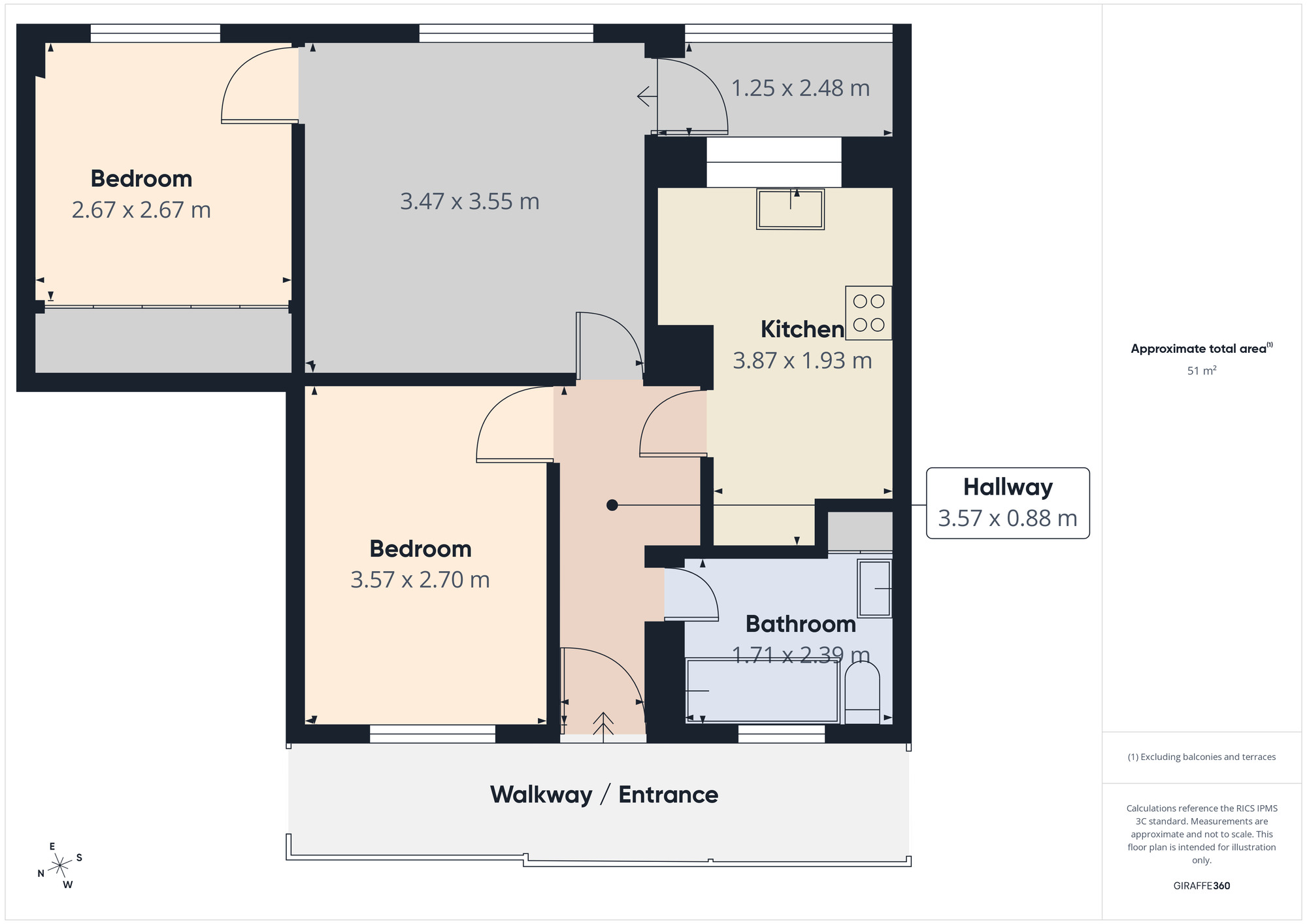 Floorplan of 2 bedroom Flat to rent, Bradfield Road, Sheffield, South Yorkshire, S6
