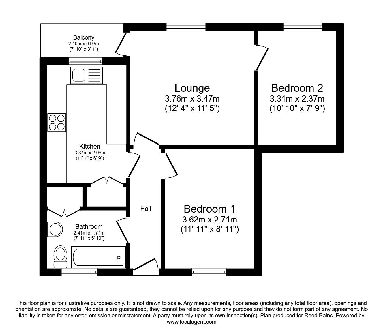 Floorplan of 2 bedroom  House for sale, Bradfield Road, Sheffield, South Yorkshire, S6