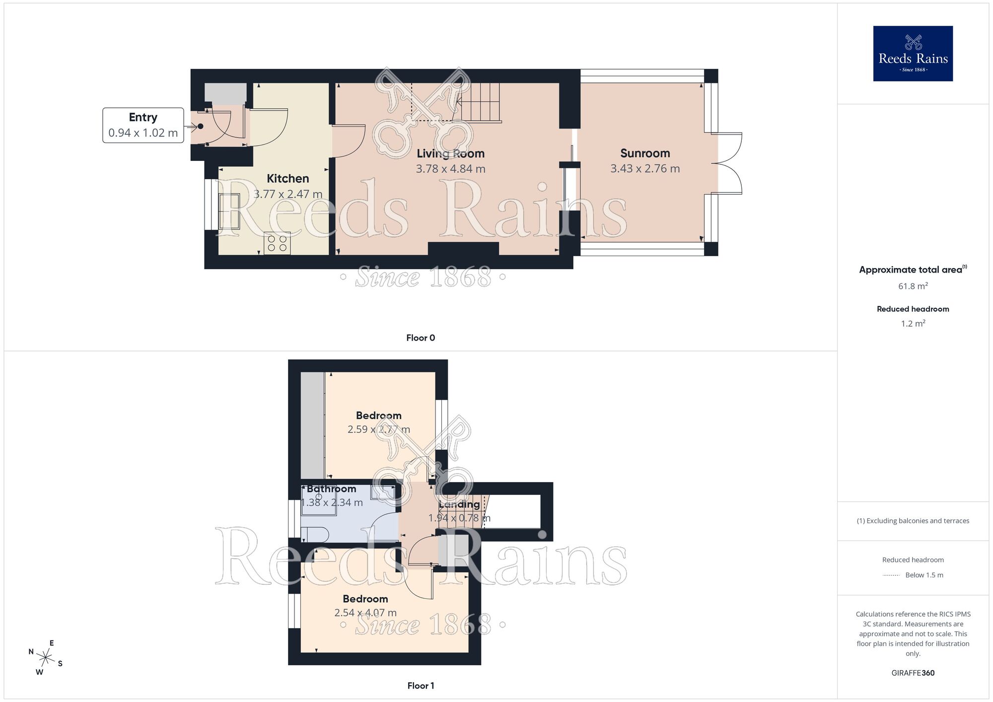 Floorplan of 2 bedroom Mid Terrace House for sale, Woodspring Court, South Yorkshire, S4