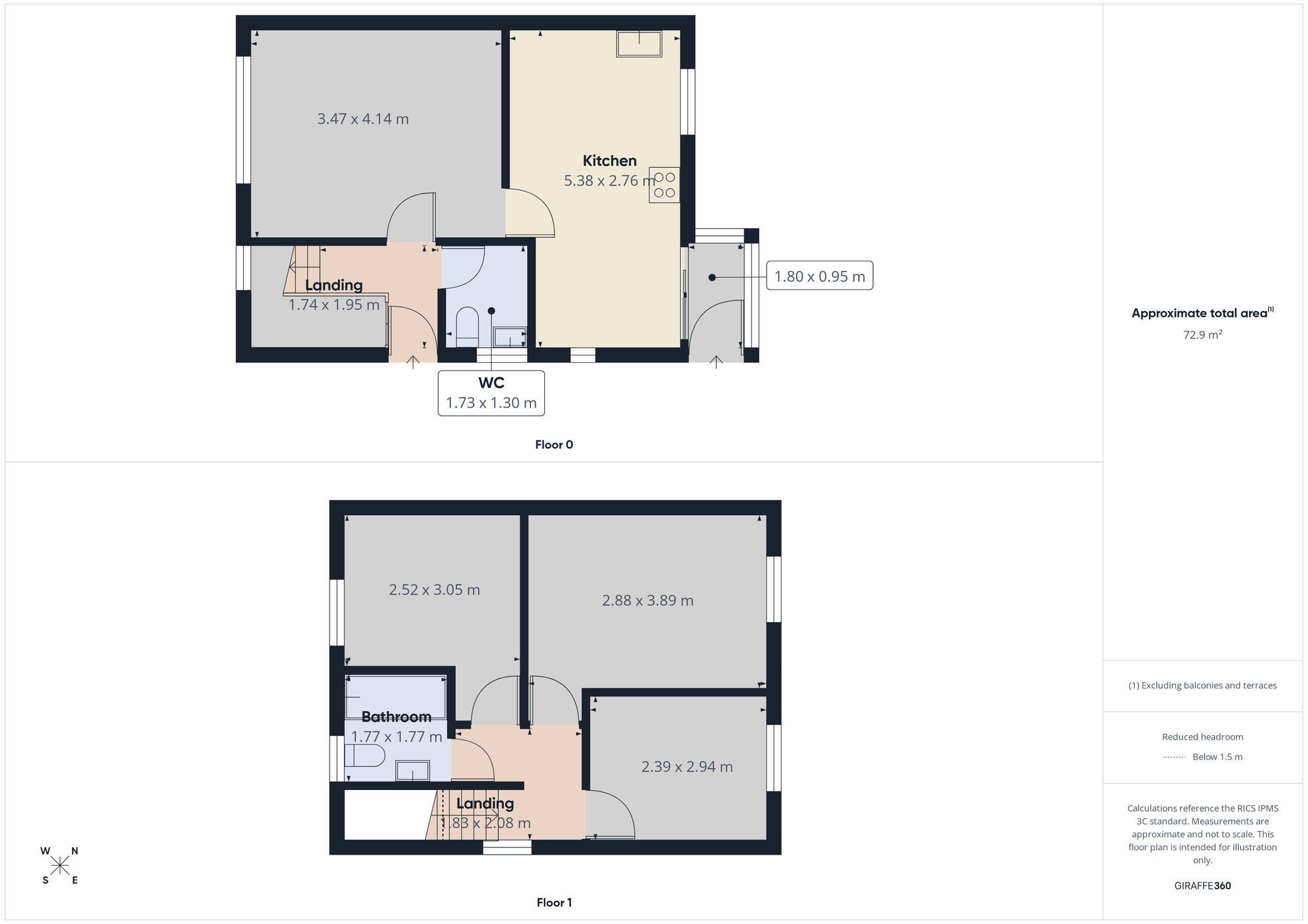 Floorplan of 3 bedroom Semi Detached House to rent, Wordsworth Avenue, Sheffield, South Yorkshire, S5