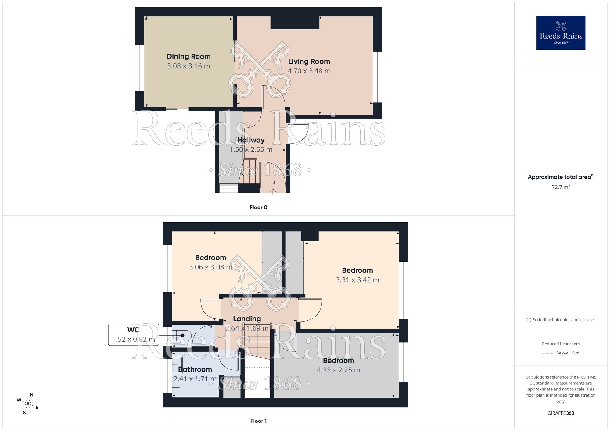 Floorplan of 3 bedroom Semi Detached House for sale, Binsted Avenue, Sheffield, S5