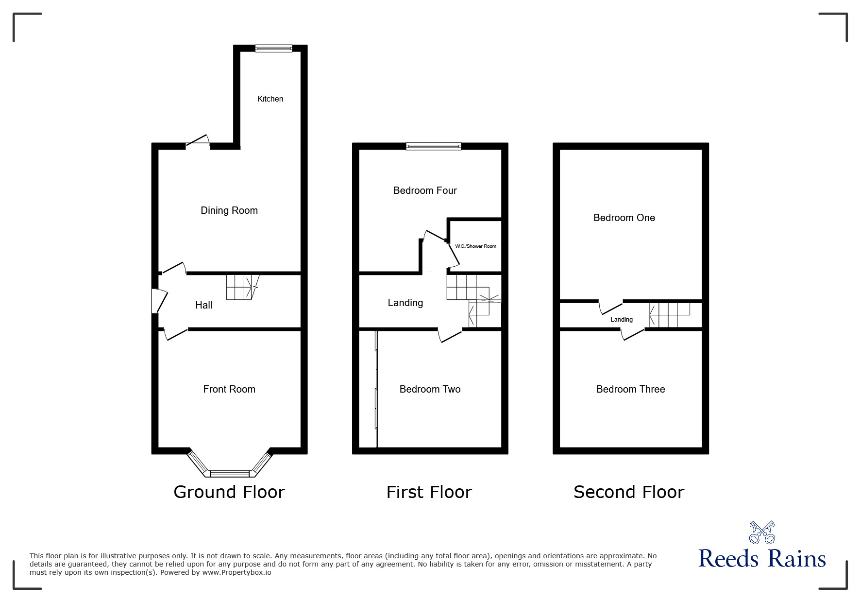 Floorplan of 4 bedroom Mid Terrace House to rent, Hunter House Road, Sheffield, S11