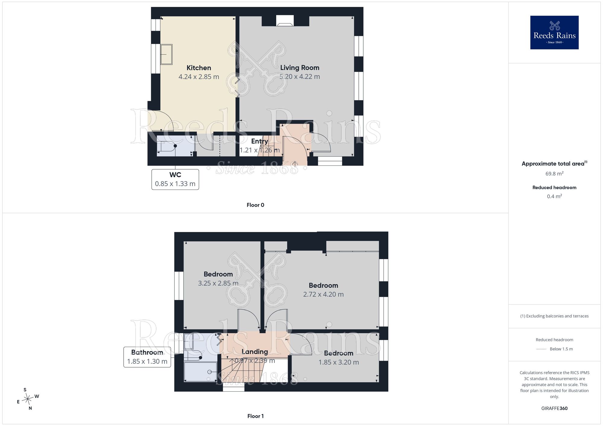 Floorplan of 3 bedroom Semi Detached House for sale, Keppel Road, Sheffield, S5