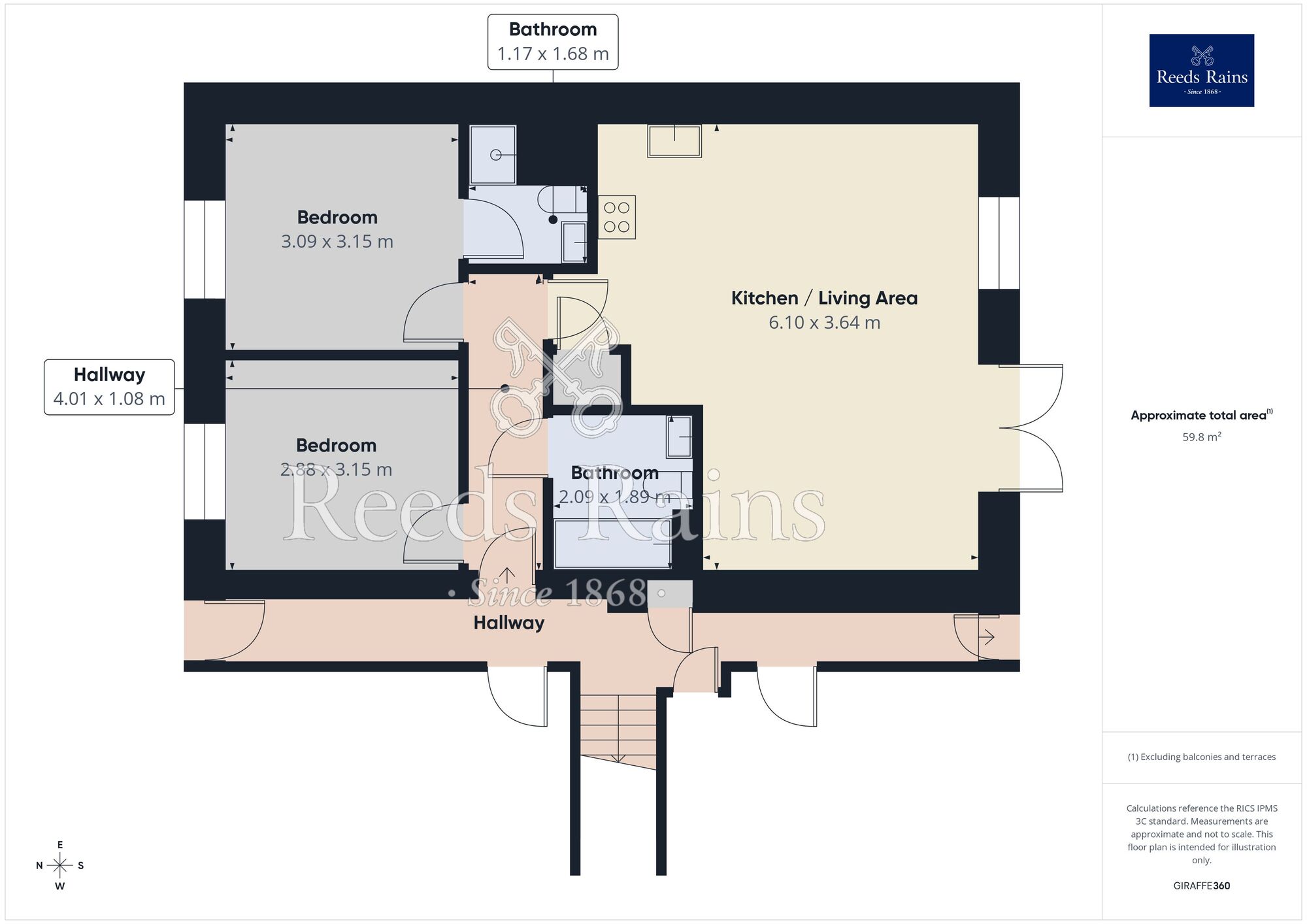 Floorplan of 2 bedroom Flat for sale, Stannington Road, Stannington, Sheffield, S6