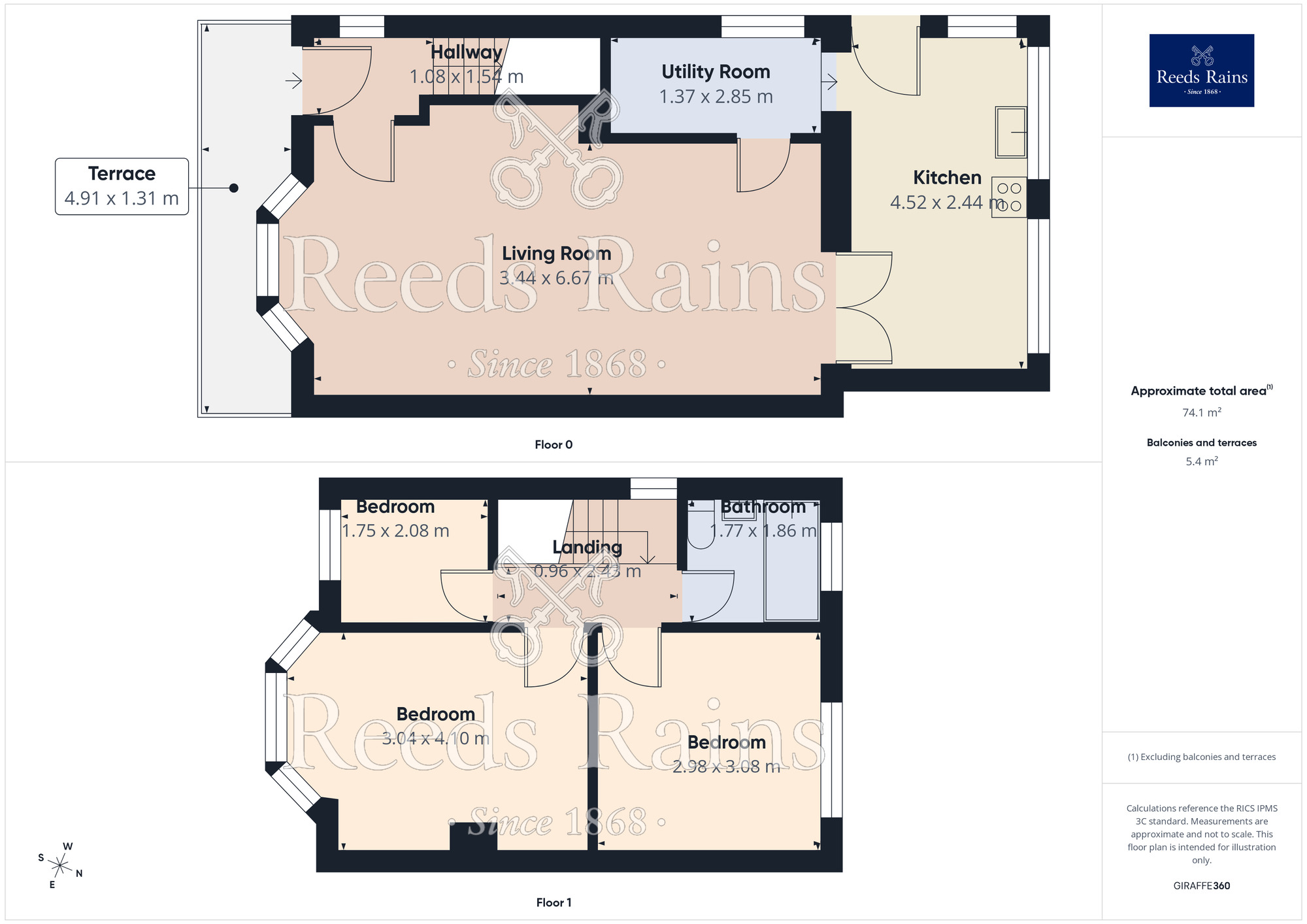 Floorplan of 3 bedroom Semi Detached House for sale, Rydalhurst Avenue, Sheffield, South Yorkshire, S6