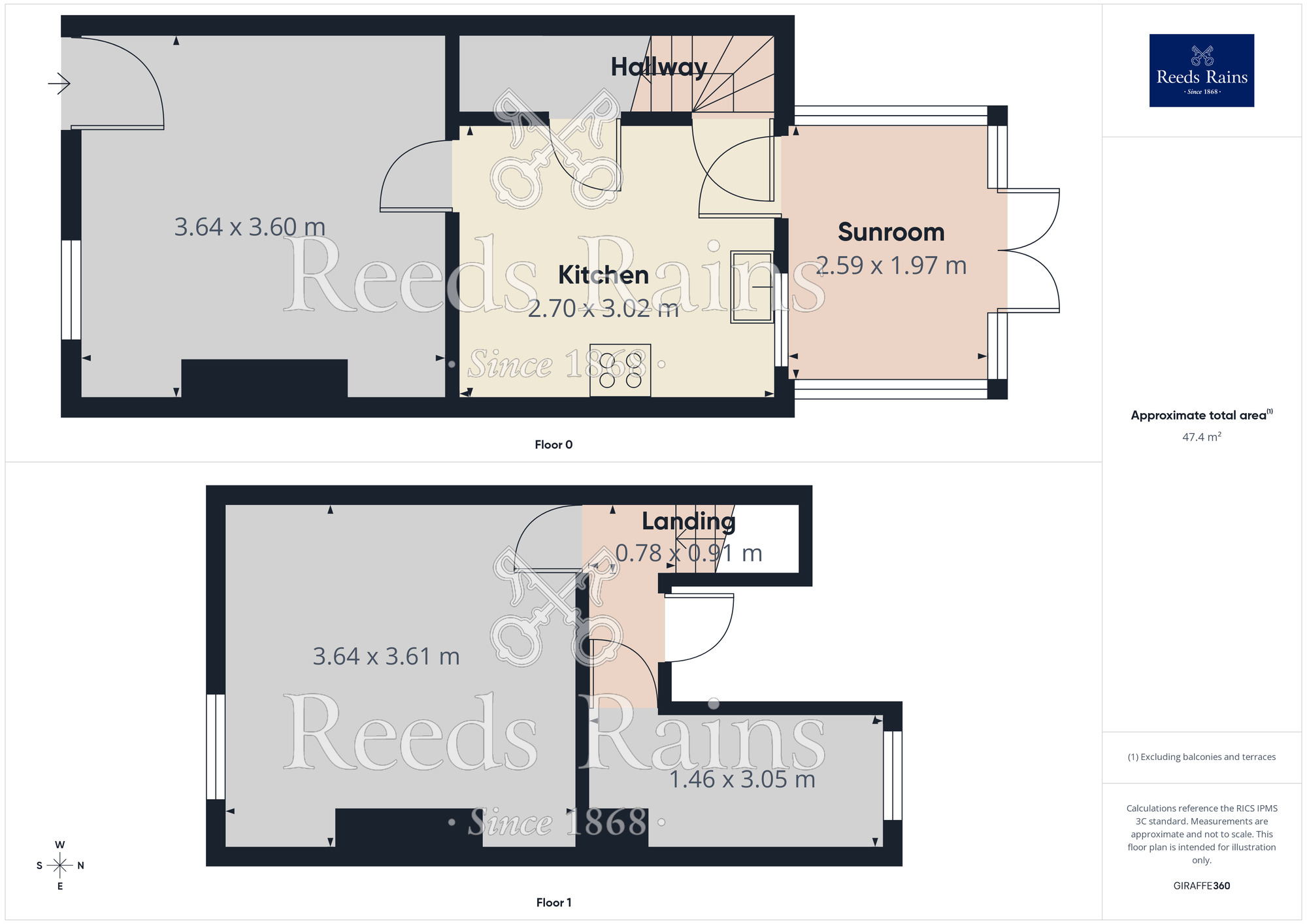 Floorplan of 2 bedroom Mid Terrace House to rent, Hunter Road, Sheffield, S6