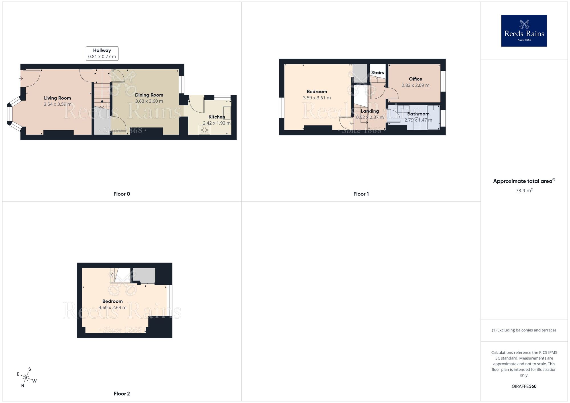 Floorplan of 3 bedroom Mid Terrace House for sale, Wood Road, Sheffield, S6