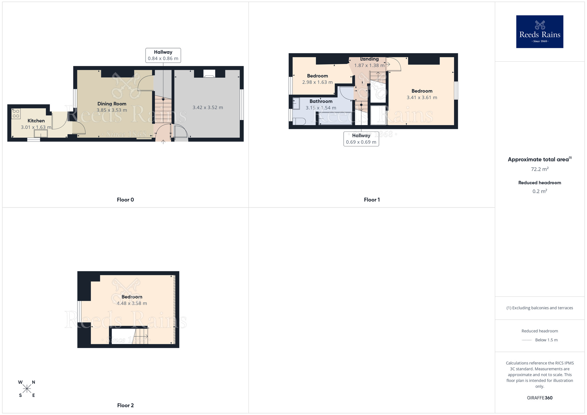 Floorplan of 3 bedroom Mid Terrace House for sale, Popple Street, Sheffield, S4