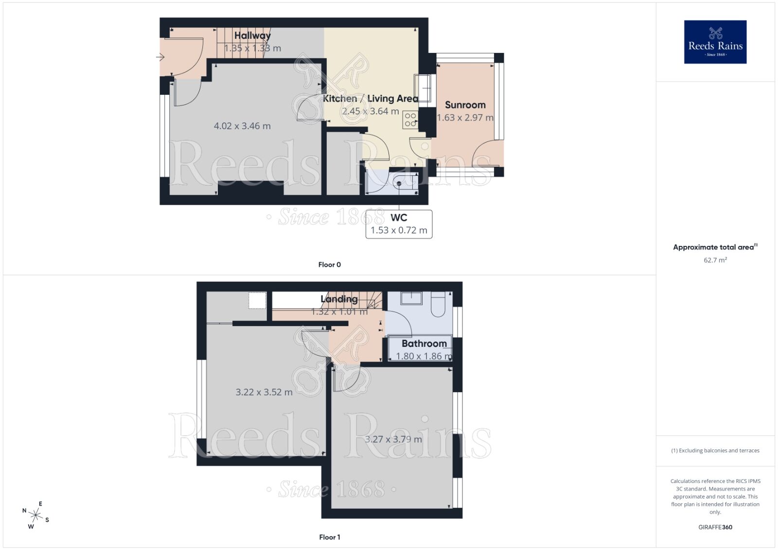 Floorplan of 2 bedroom Mid Terrace House to rent, Valentine Road, Sheffield, S5