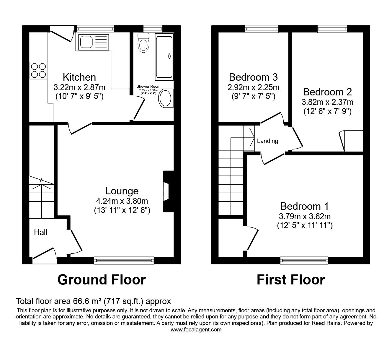 Floorplan of 3 bedroom Semi Detached House for sale, Gillott Road, Sheffield, S6
