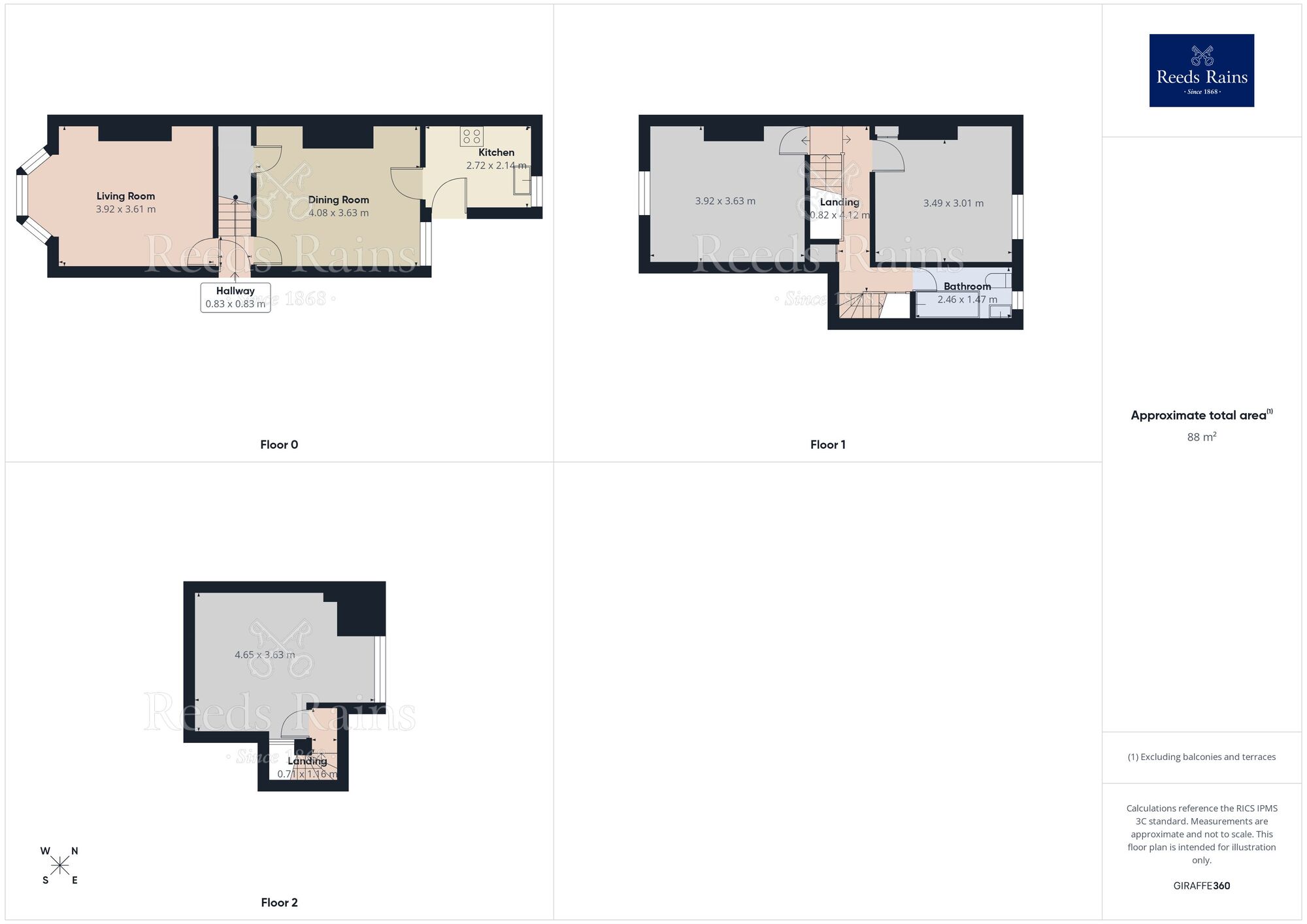 Floorplan of 3 bedroom Mid Terrace House for sale, Skipton Road, Sheffield, S4