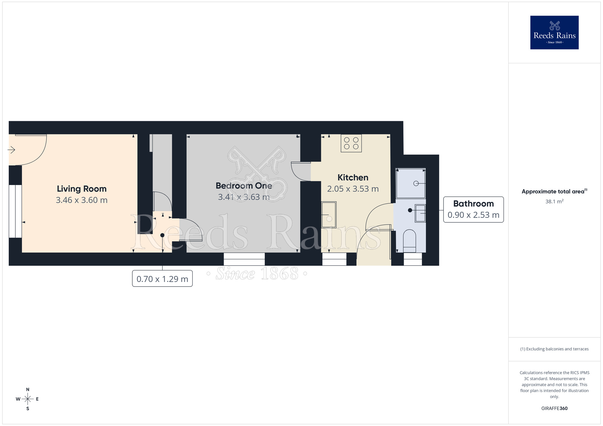Floorplan of 1 bedroom Flat to rent, Leppings Lane, Sheffield, S6