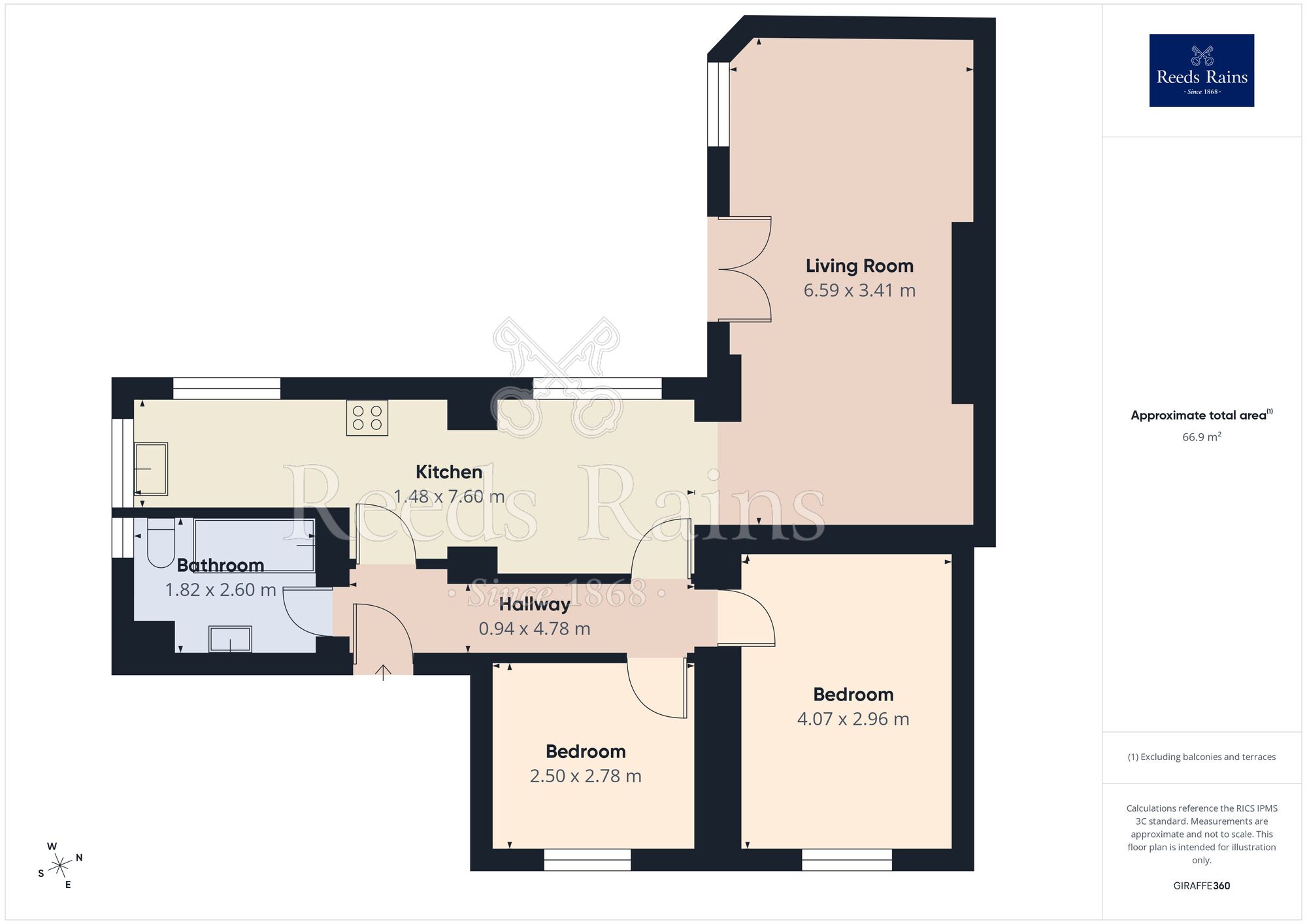 Floorplan of 2 bedroom Flat for sale, Baxter Mews, Sheffield, S6