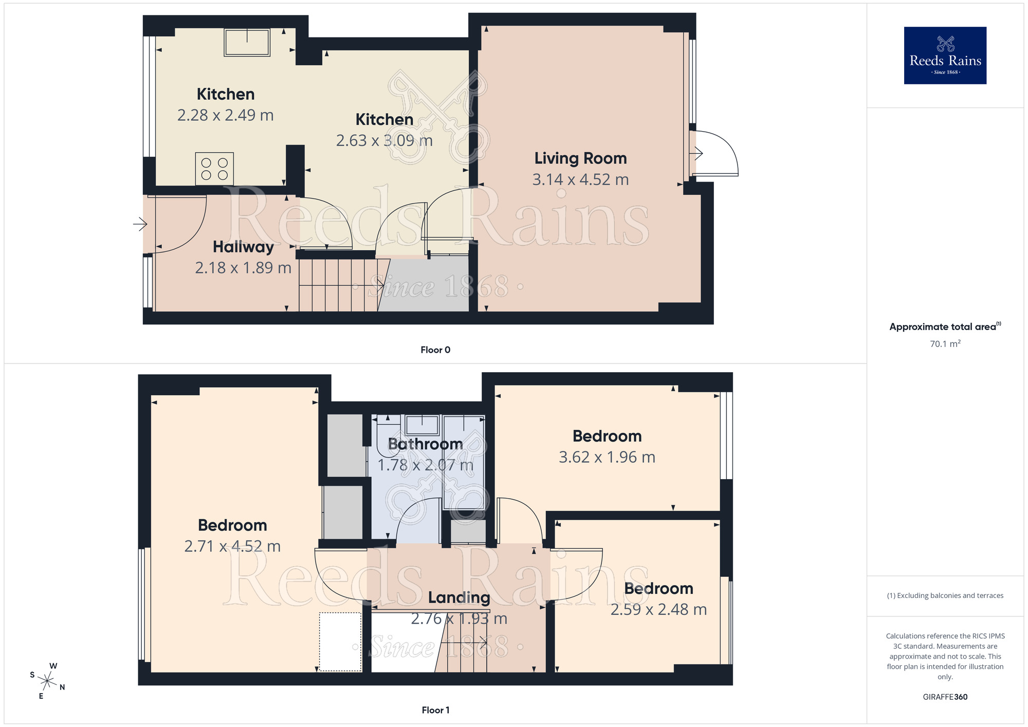 Floorplan of 3 bedroom Flat to rent, Winn Close, Sheffield, S6