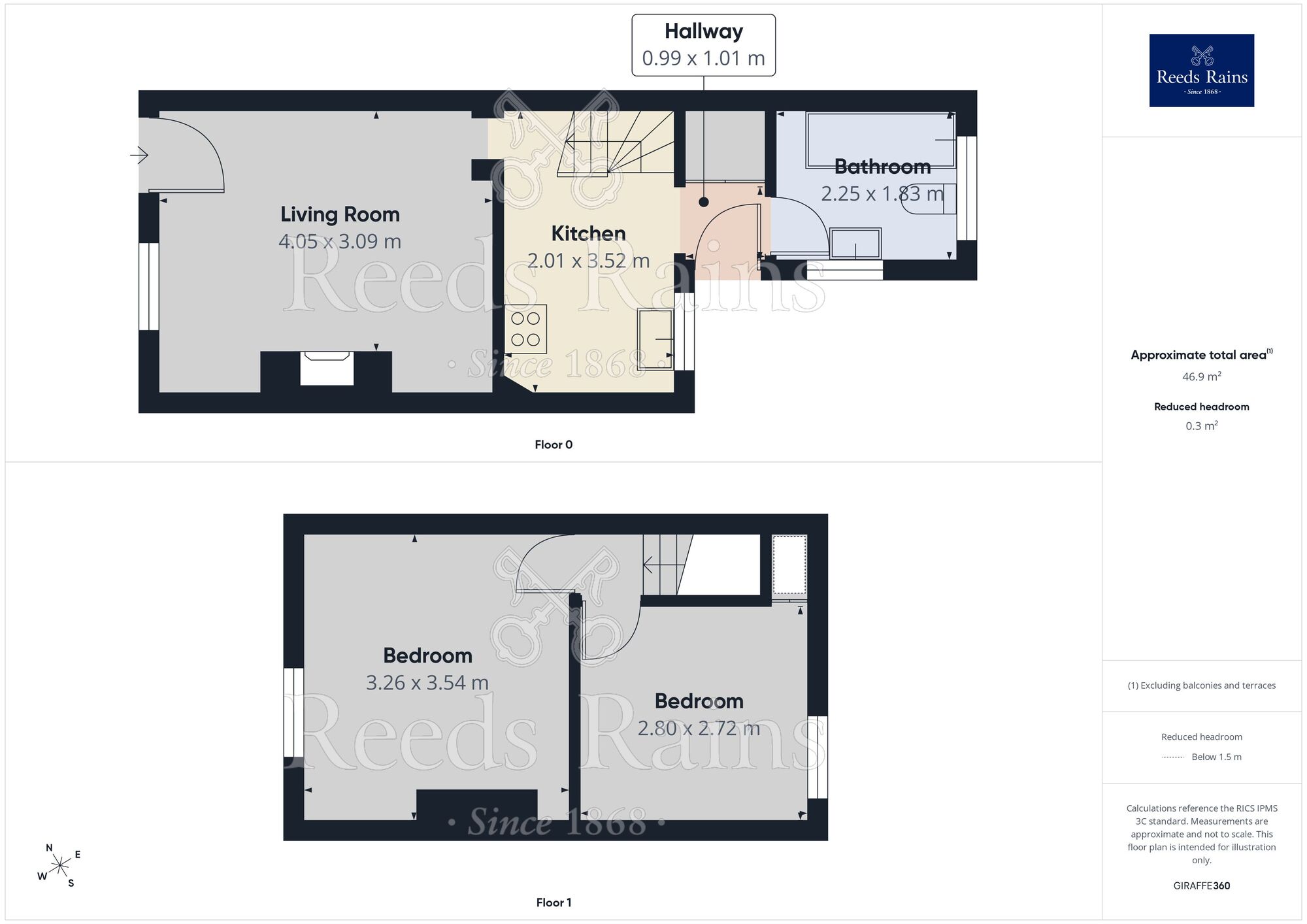 Floorplan of 2 bedroom Mid Terrace House for sale, Washington Road, Ecclesfield, Sheffield, S35