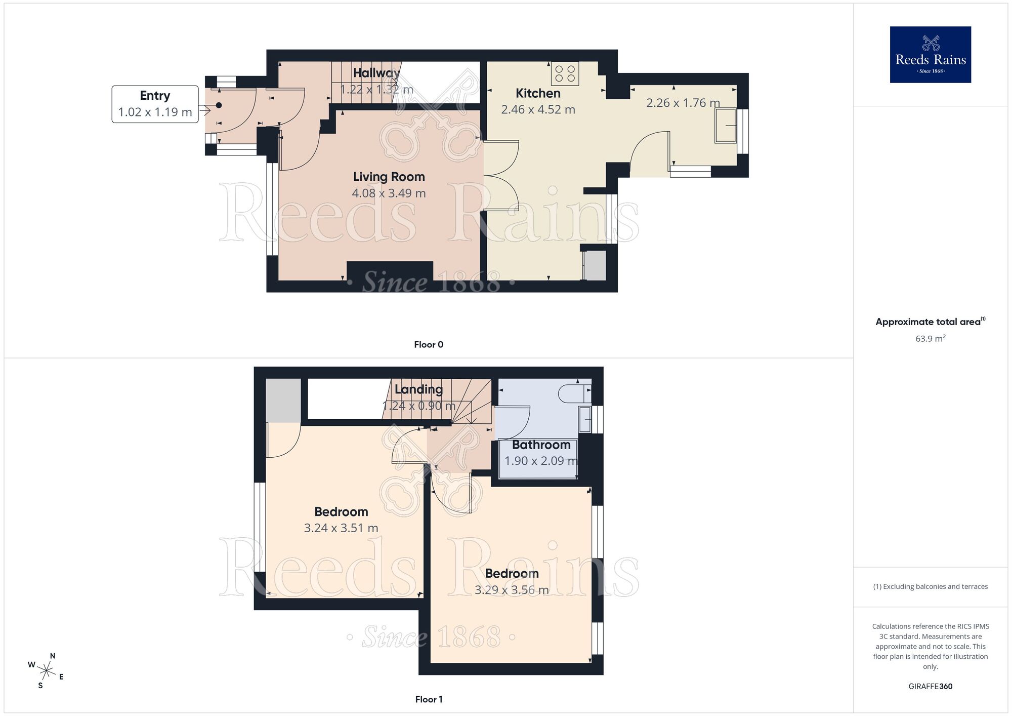 Floorplan of 2 bedroom End Terrace House for sale, Valentine Crescent, Sheffield, S5
