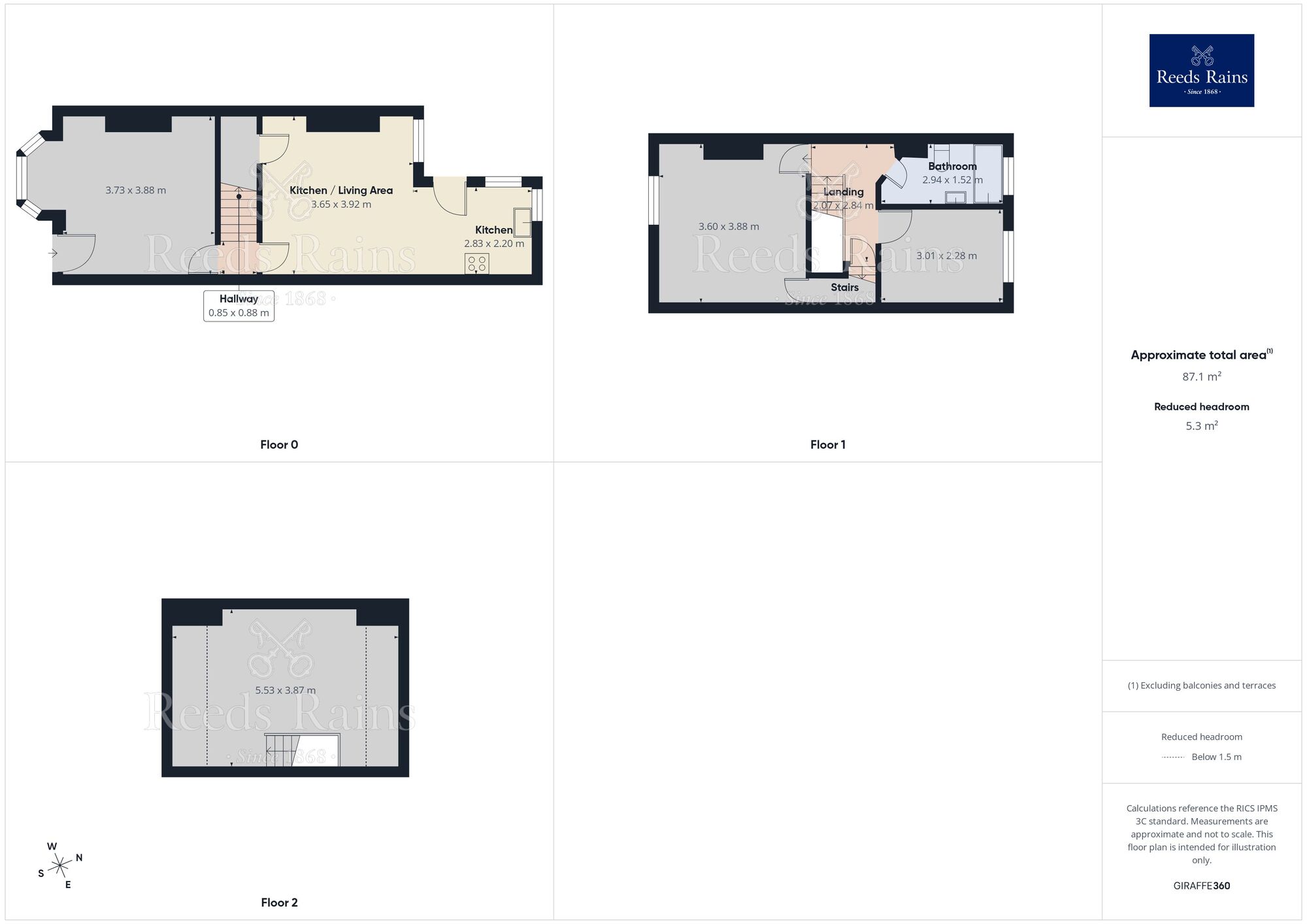 Floorplan of 3 bedroom Mid Terrace House to rent, Dorothy Road, Sheffield, S6